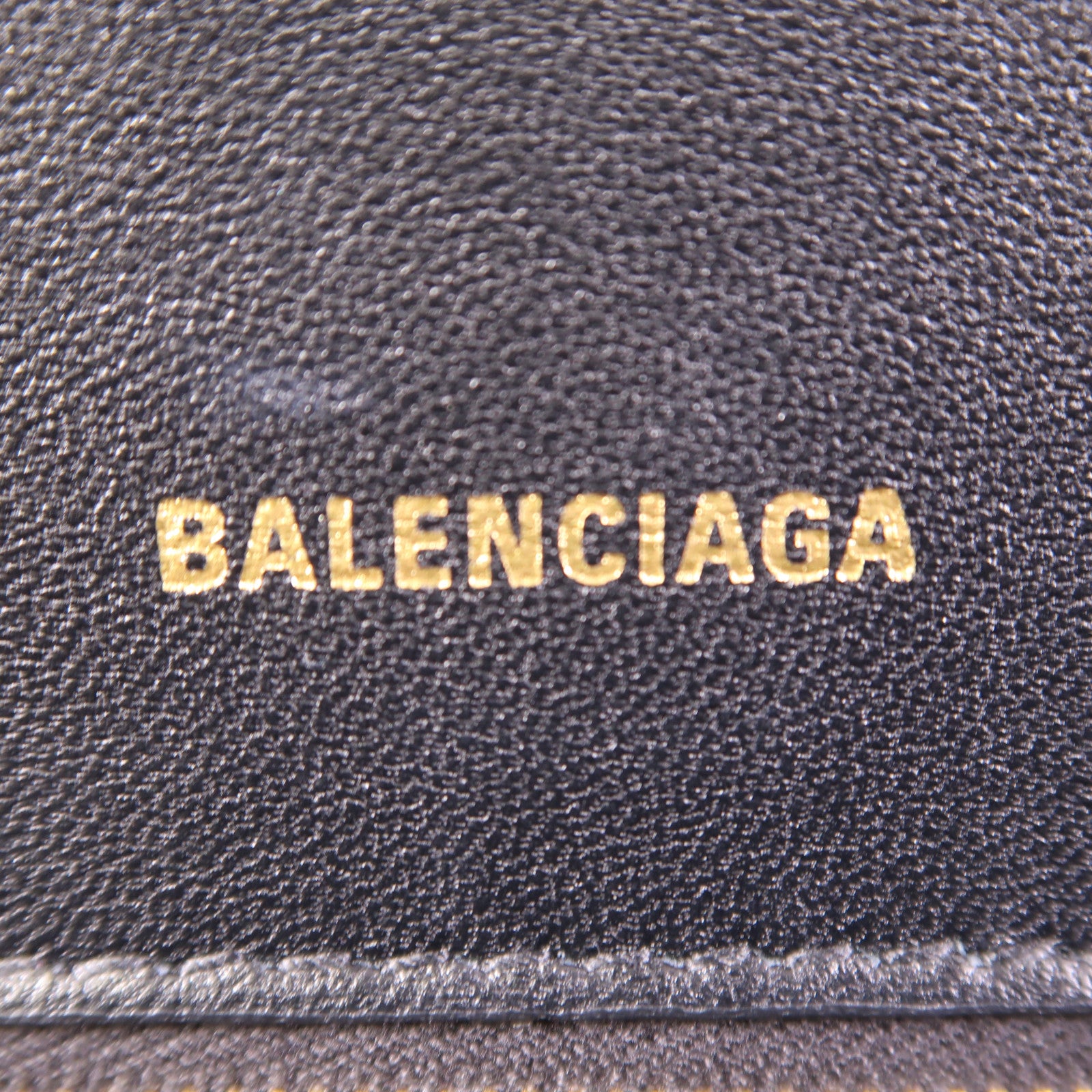 BALENCIAGA GHW Hourglass Small 2 Way Shoulder Bag Handbag Calfskin Leather Black