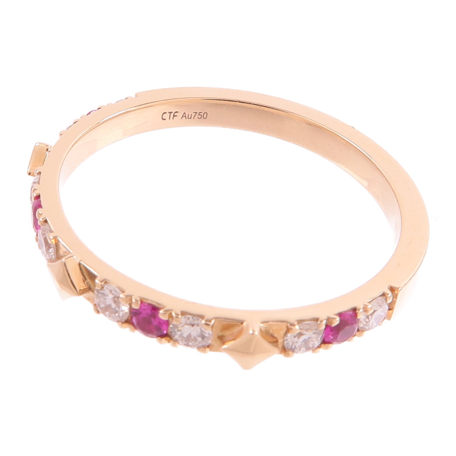 JEWELRY 18K玫瑰金Ruby Ring紅寶石/鑽石戒指