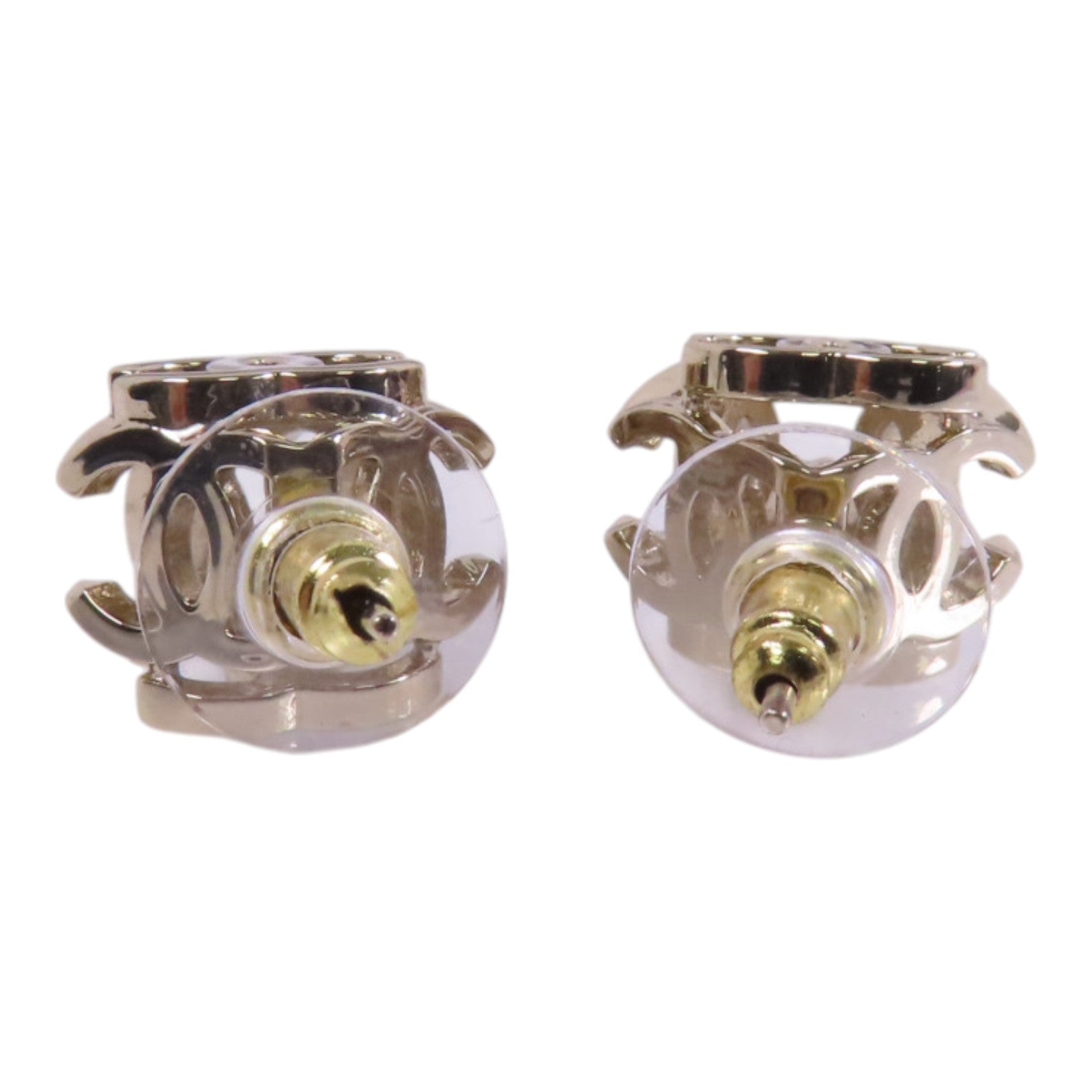 CHANEL 金屬CC Earrings金扣耳環
