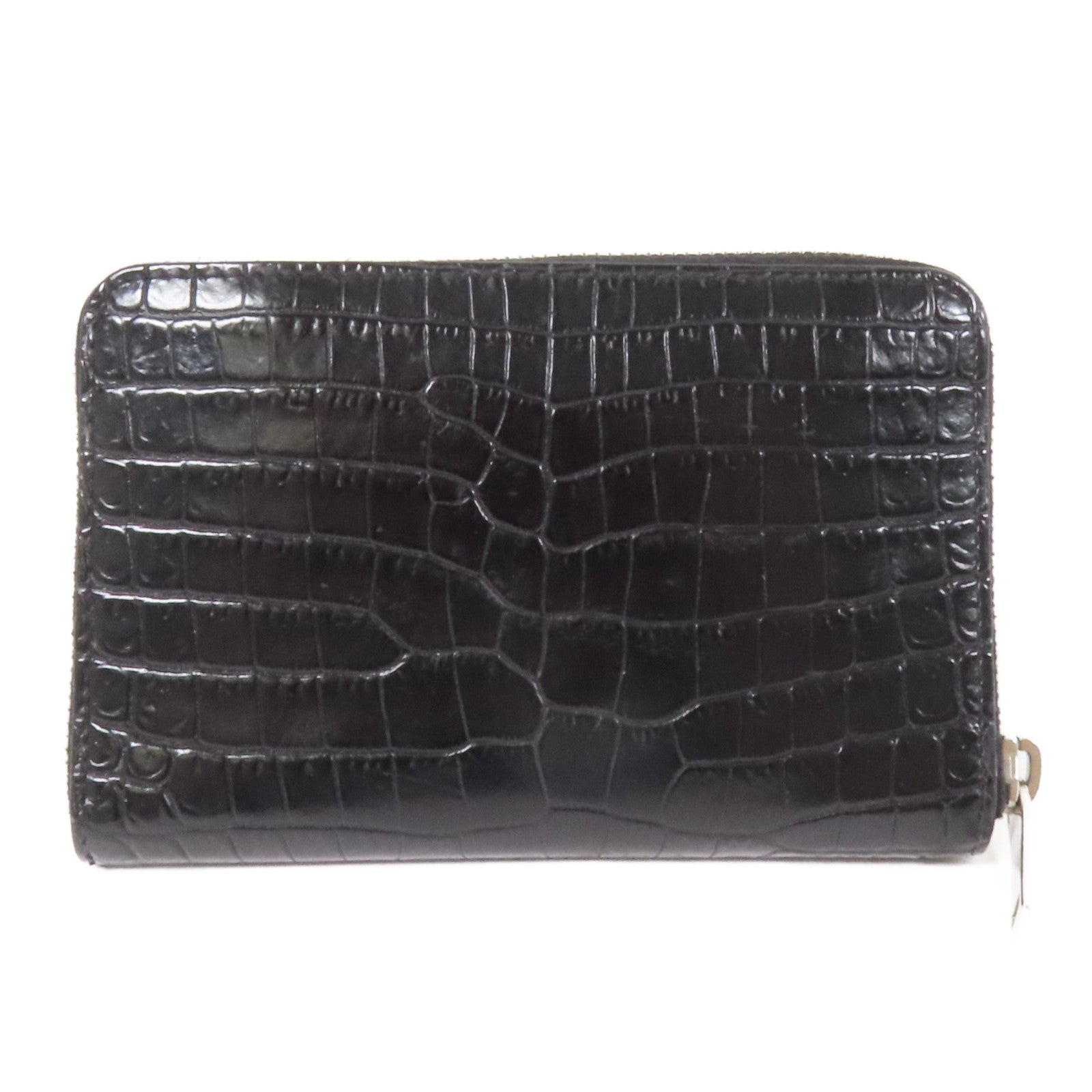 SAINT LAURENT 牛皮皮革Embossed Wallet銀扣錢包