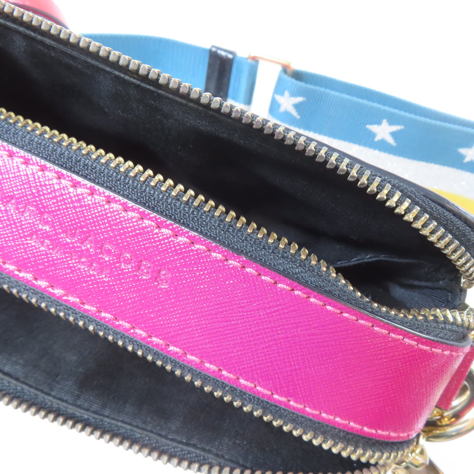 MARC JACOBS 牛皮皮革Shoulder Bag金扣肩背袋紅色/藍色/紫紅色