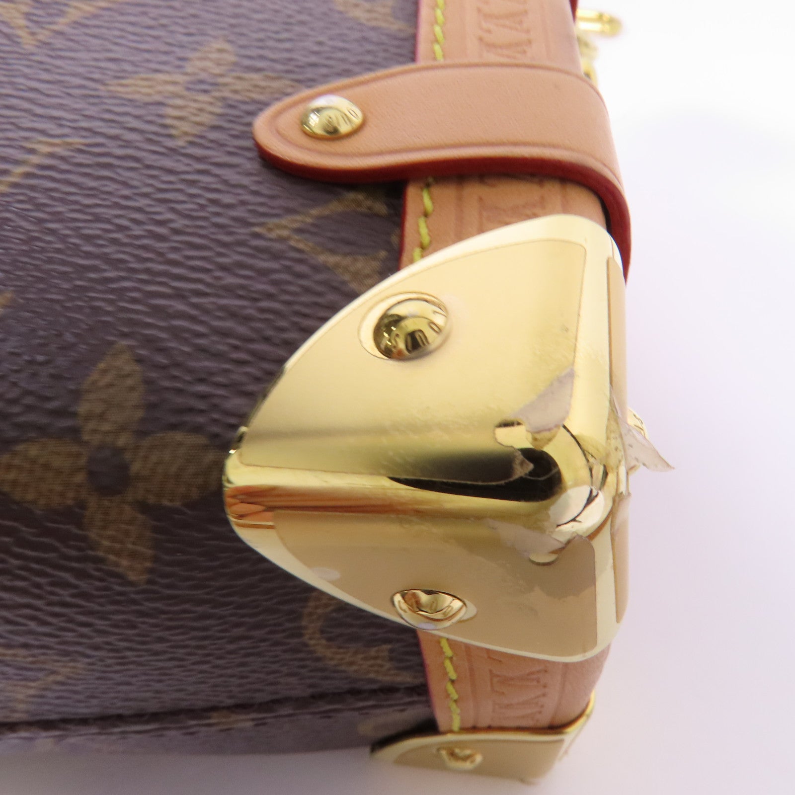 LOUIS VUITTON Monogram Side Trunk PM金扣手挽肩背兩用袋