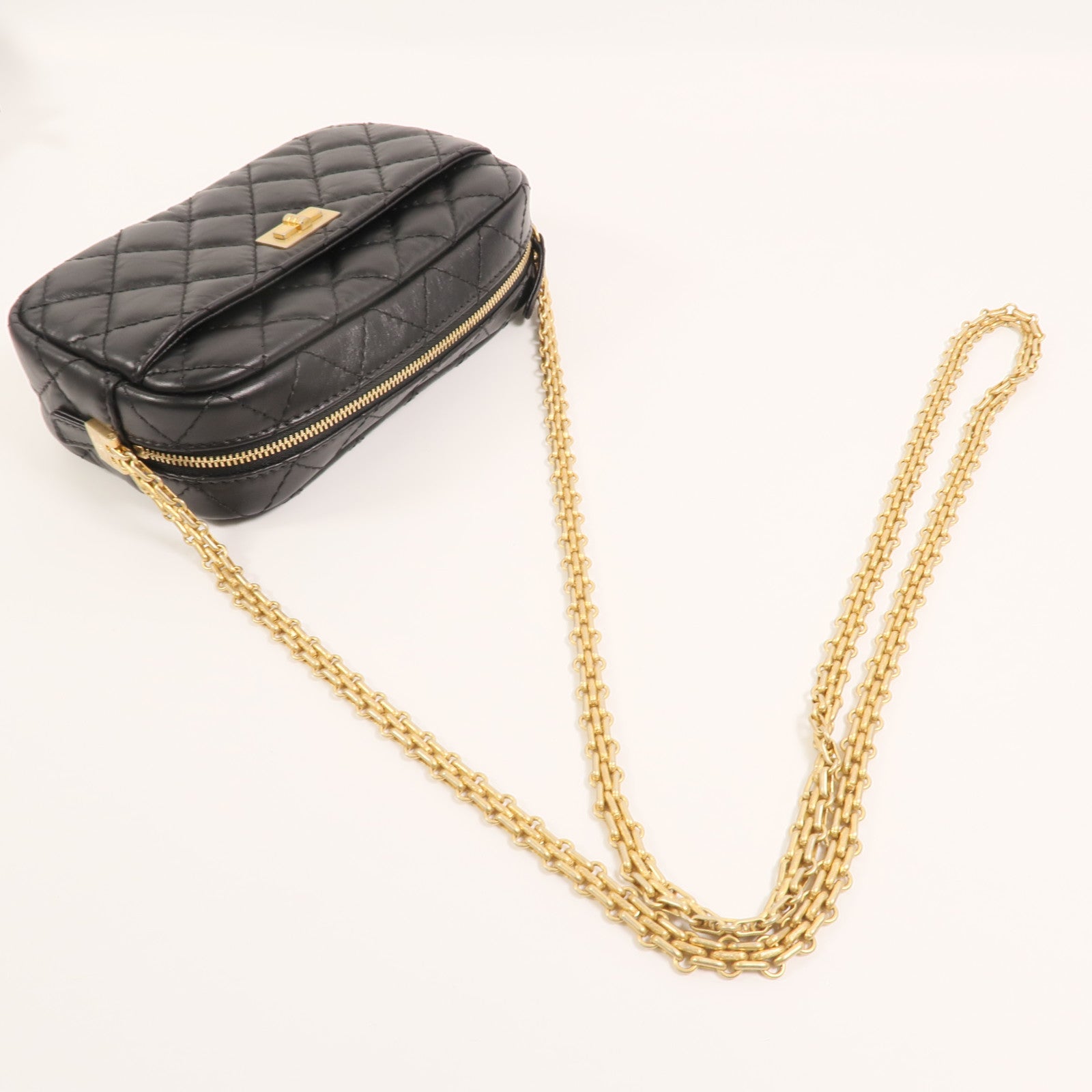CHANEL 【激減優惠】牛皮皮革2.55 Camera Bag鏈帶肩背袋