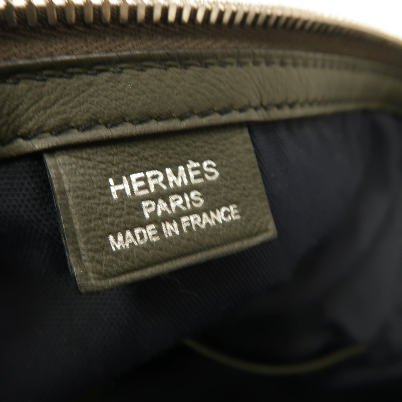 HERMES 【激減優惠】Evercolor皮革Shoulder Bag銀扣肩背袋深綠色