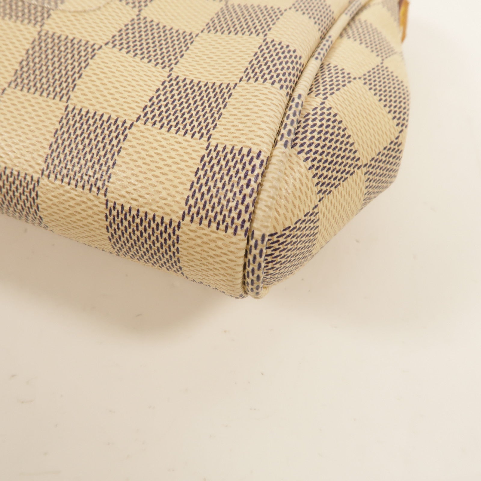 LOUIS VUITTON Damier Azur Favorite MM金扣手挽肩背兩用袋白色