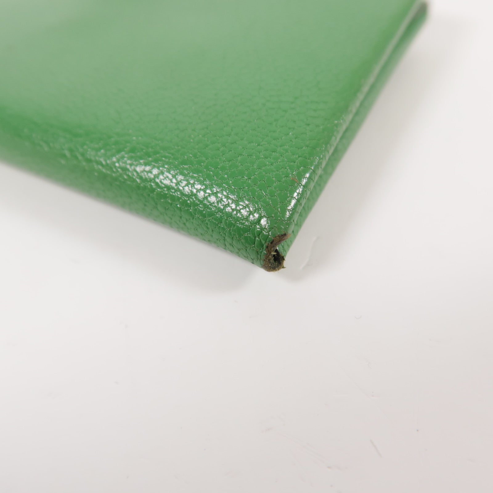 HERMES Chevre皮革Calvi Duo銀扣卡片套