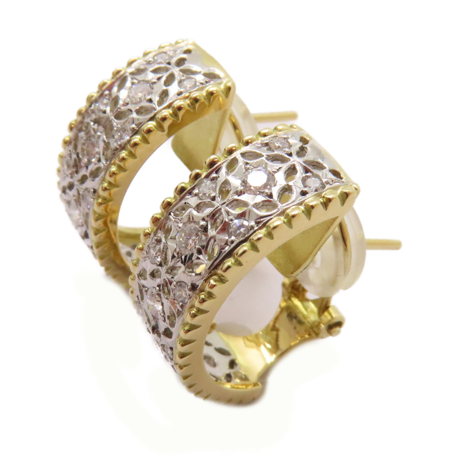 JEWELRY PT900鉑金/18K黃金Diamond Earrings 0.68ct鑽石耳環