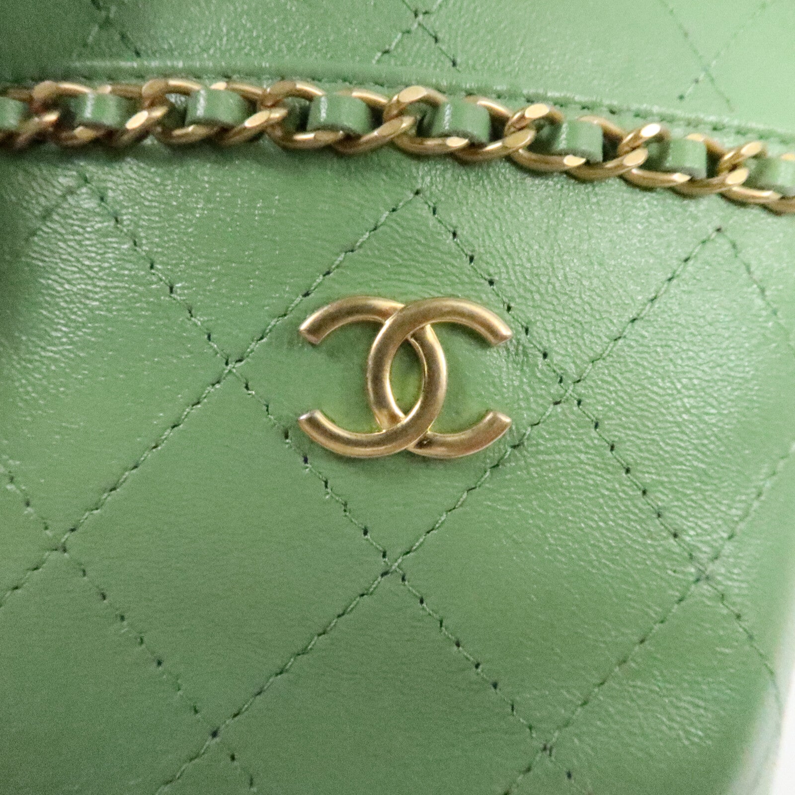 CHANEL 羊皮皮革Chain Shoulder Bag肩背袋