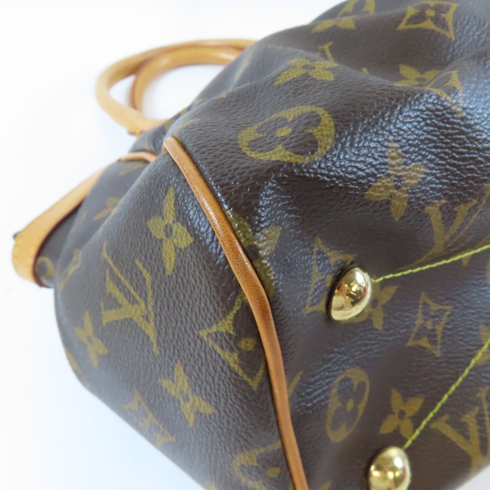 LOUIS VUITTON Monogram Tivoli PM金扣手挽袋啡色