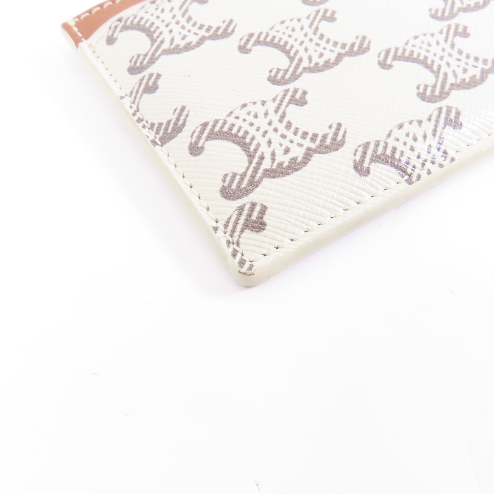 CELINE 塗層帆布Card Case卡片套米色
