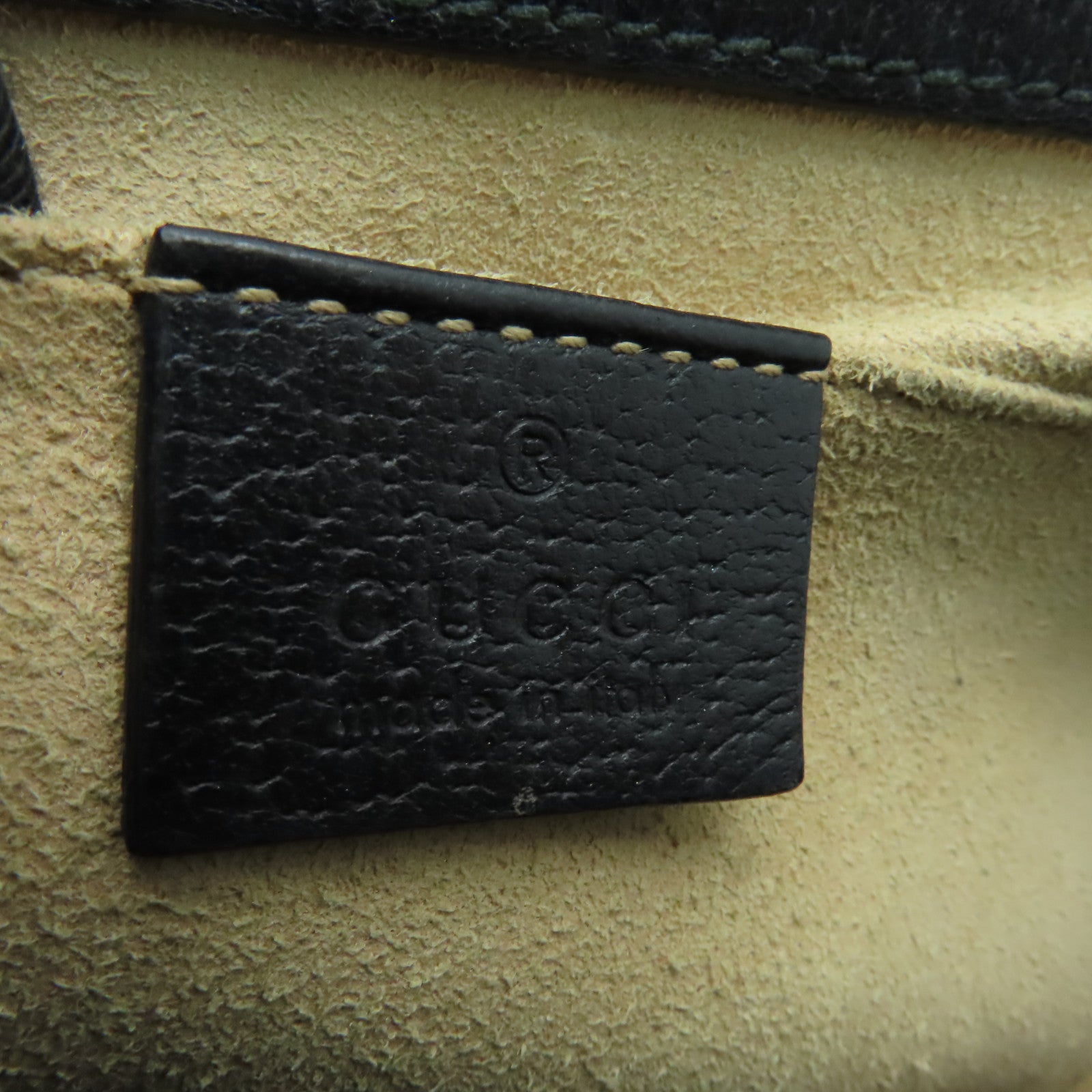 GUCCI 【清倉大減價】牛皮皮革Ophidia GG金扣鏈帶肩背袋黑色