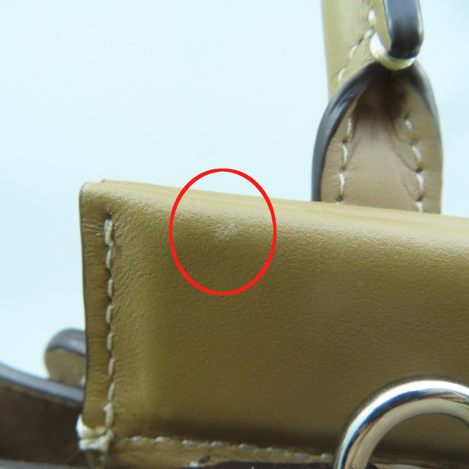 COACH 【激減優惠】塗層帆布Handbag銀扣手挽袋米色