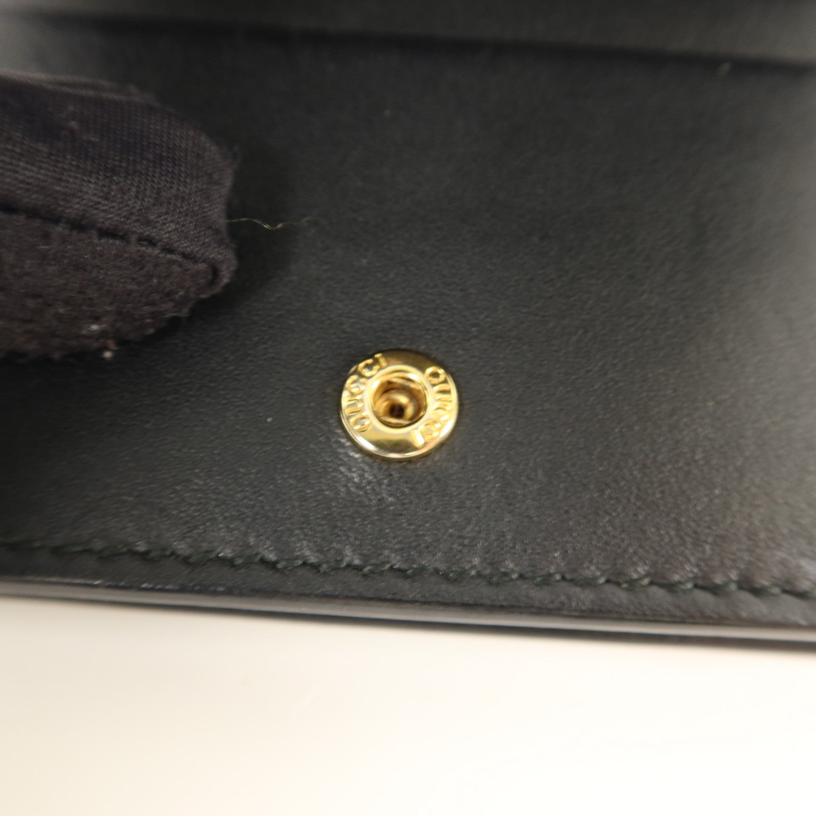 GUCCI 塗層帆布/牛皮皮革GG Supreme Bees Folded Wallet錢包
