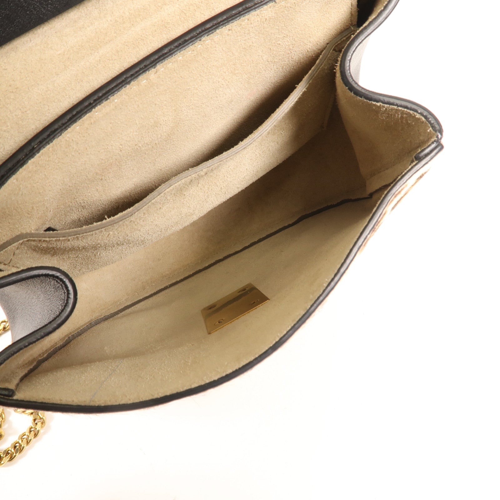 Chloe 馬毛Chain Shoulder金扣鏈帶肩背袋