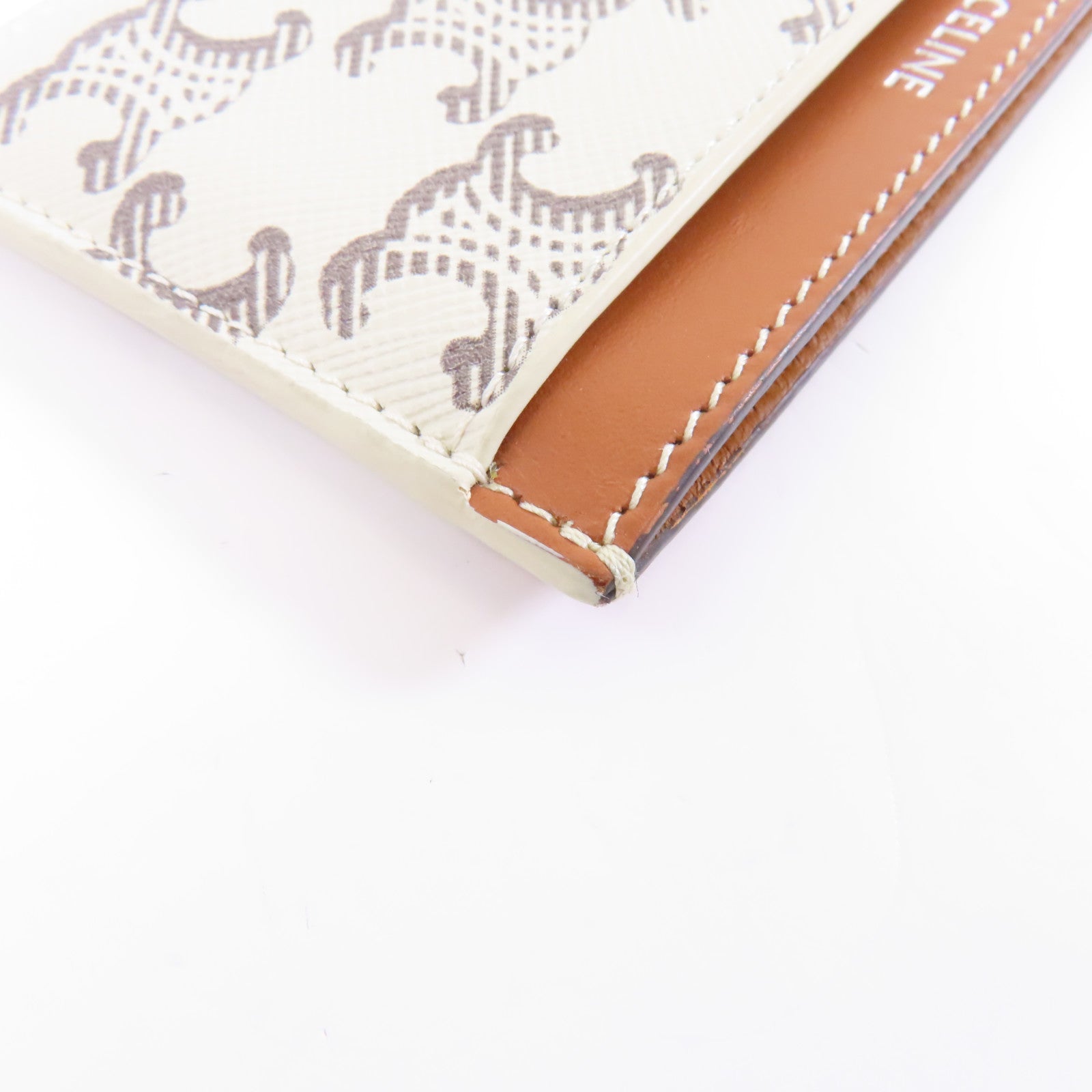 CELINE 塗層帆布Card Case卡片套米色