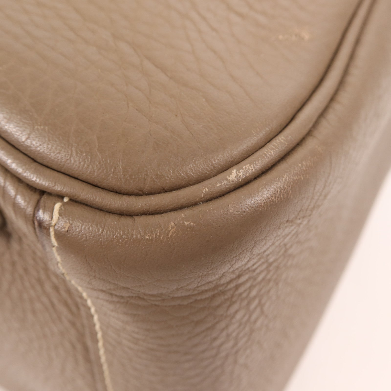 HERMES Clemence皮革Lindy 30銀扣手挽肩背兩用袋Etoupe