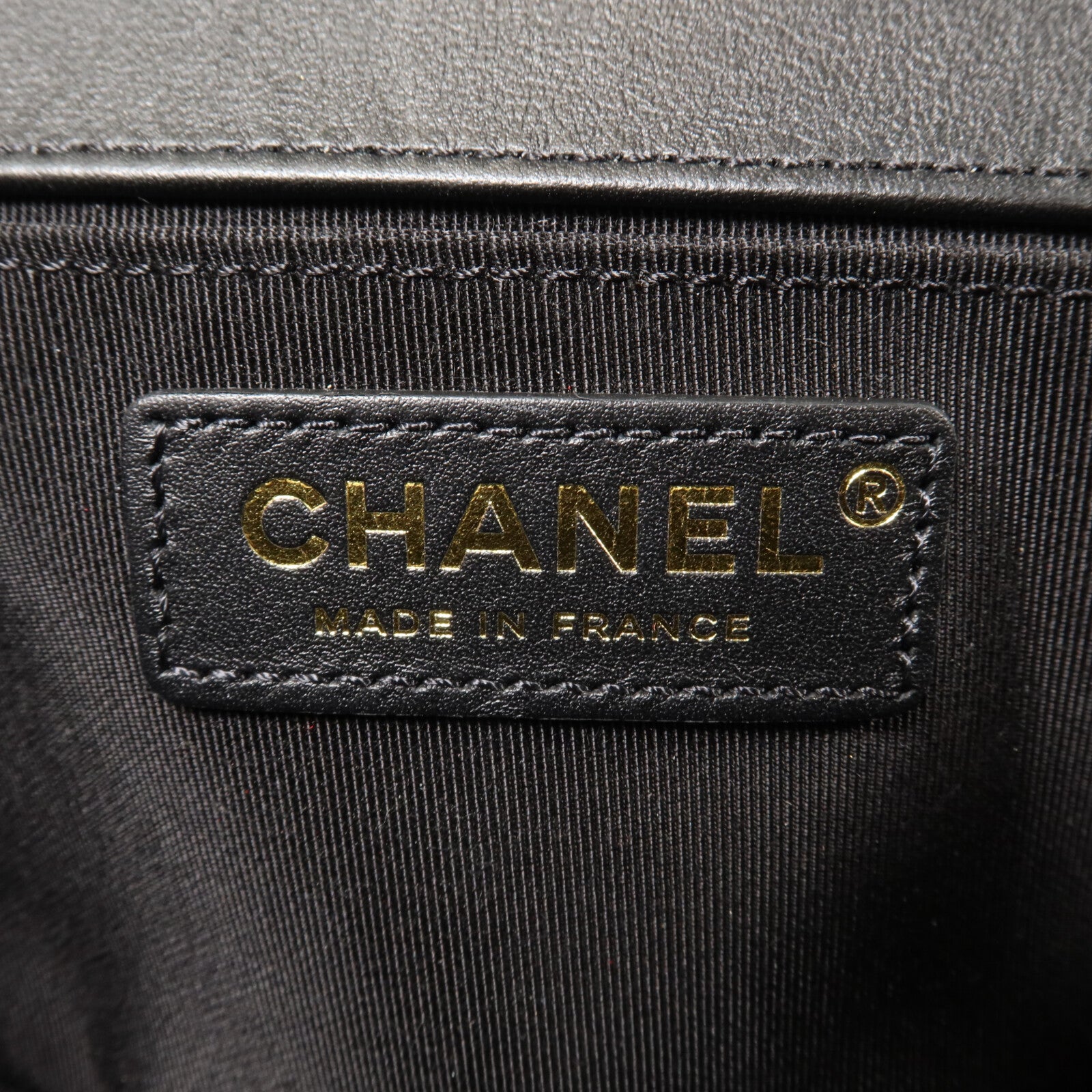 CHANEL 羊皮皮革Boy 25鏈帶肩背袋