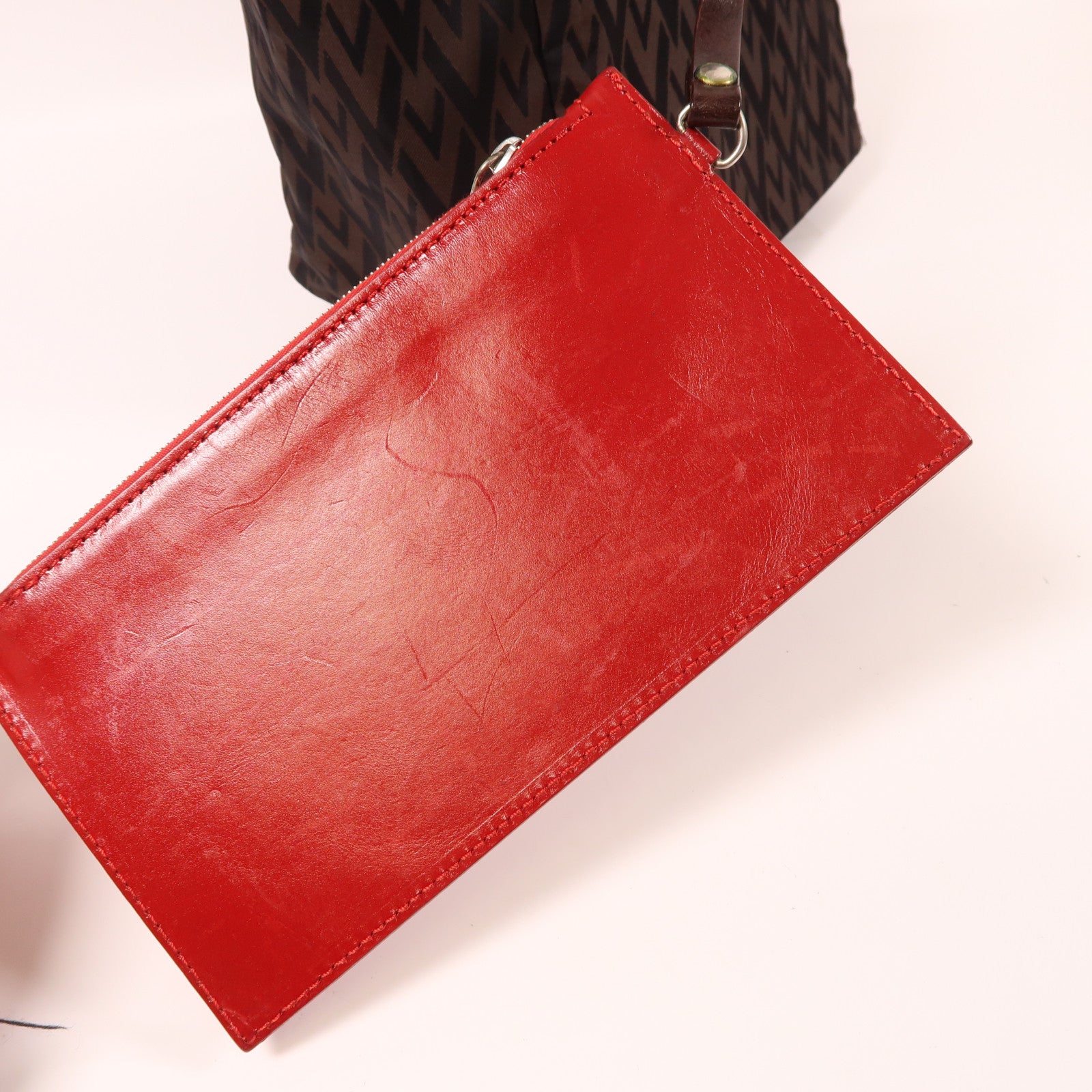 Valentino 帆布/皮革Tote Bag銀扣手挽袋啡色