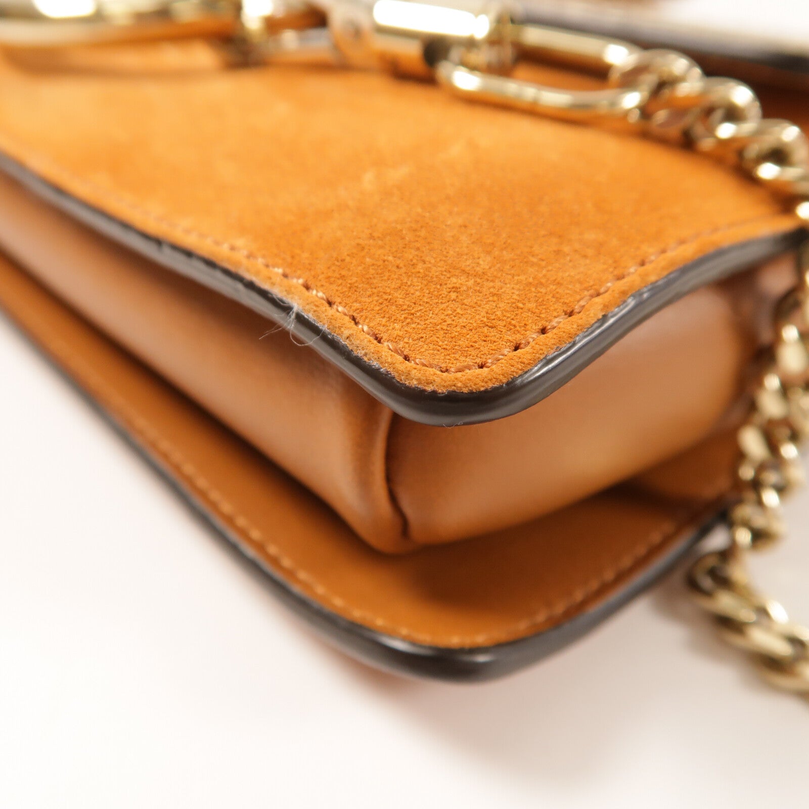Chloe 牛皮/蛇皮皮革Faye Bag銀扣肩背袋