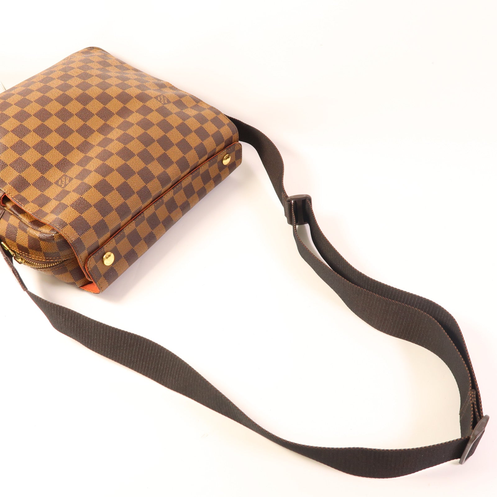 LOUIS VUITTON Damier Naviglio金扣肩背袋