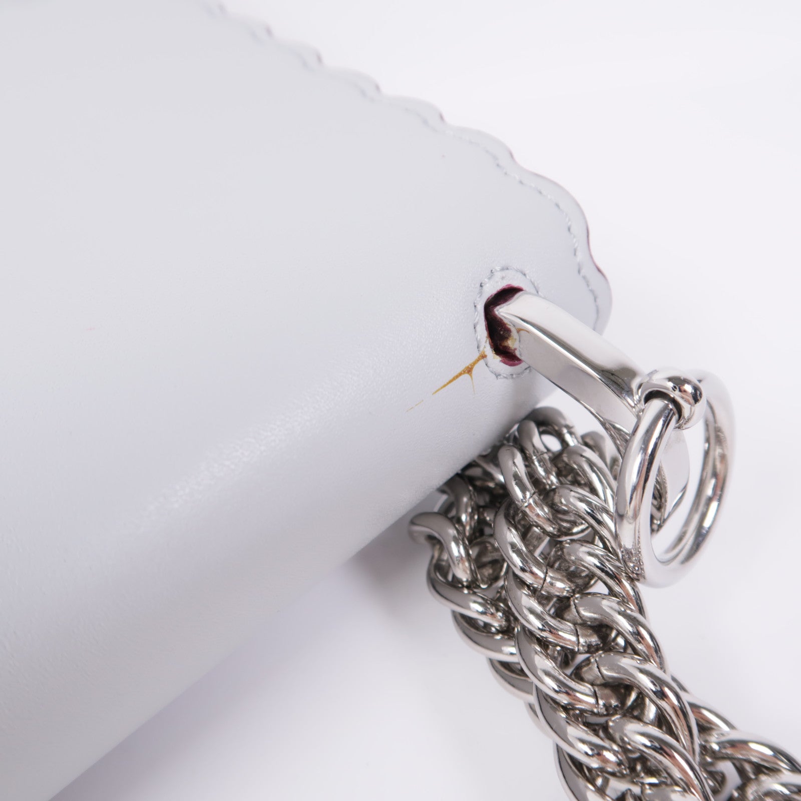 FENDI 【激減優惠】牛皮皮革Chain Shoulder金扣鏈帶肩背袋