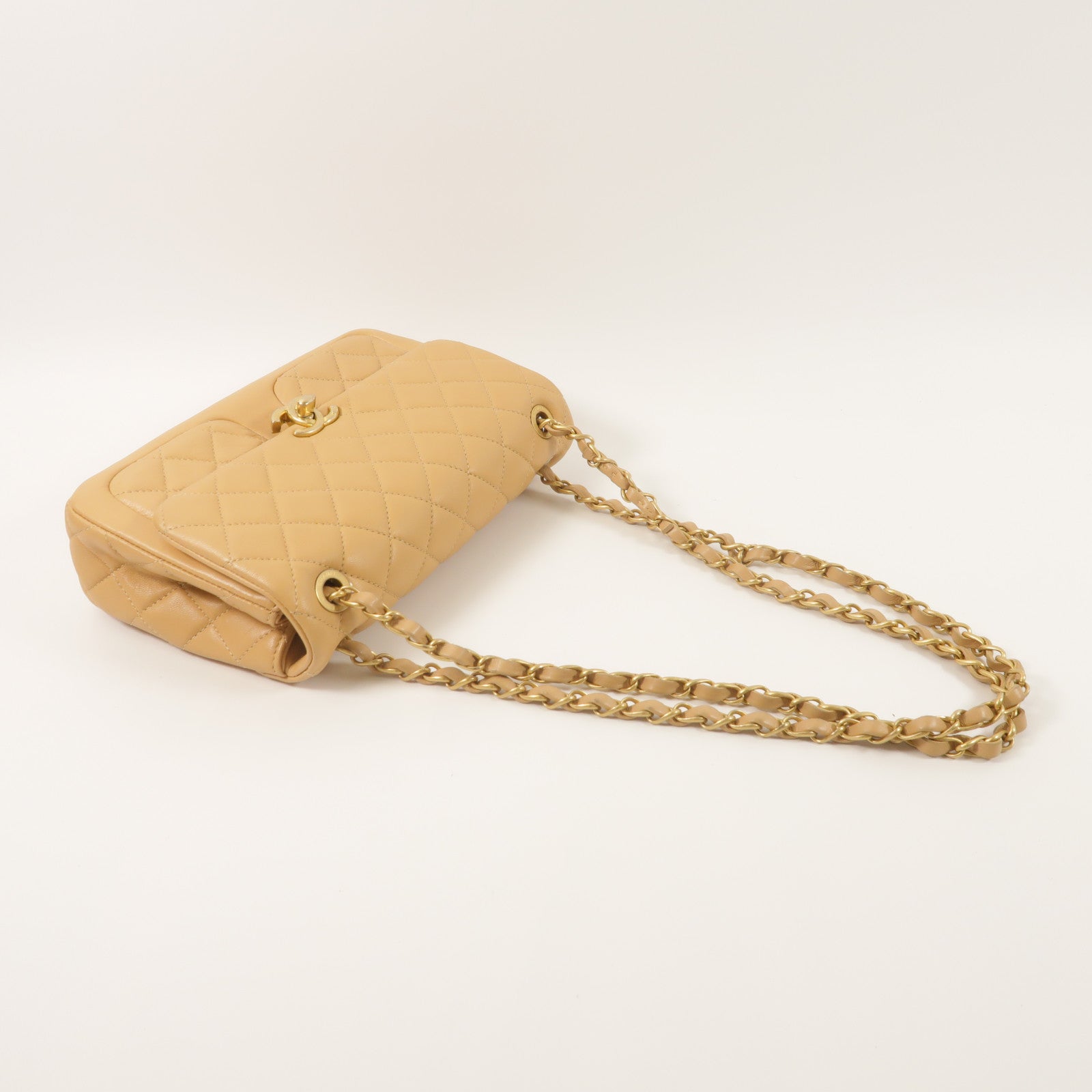 CHANEL 牛皮皮革Flap Bag鏈帶肩背袋