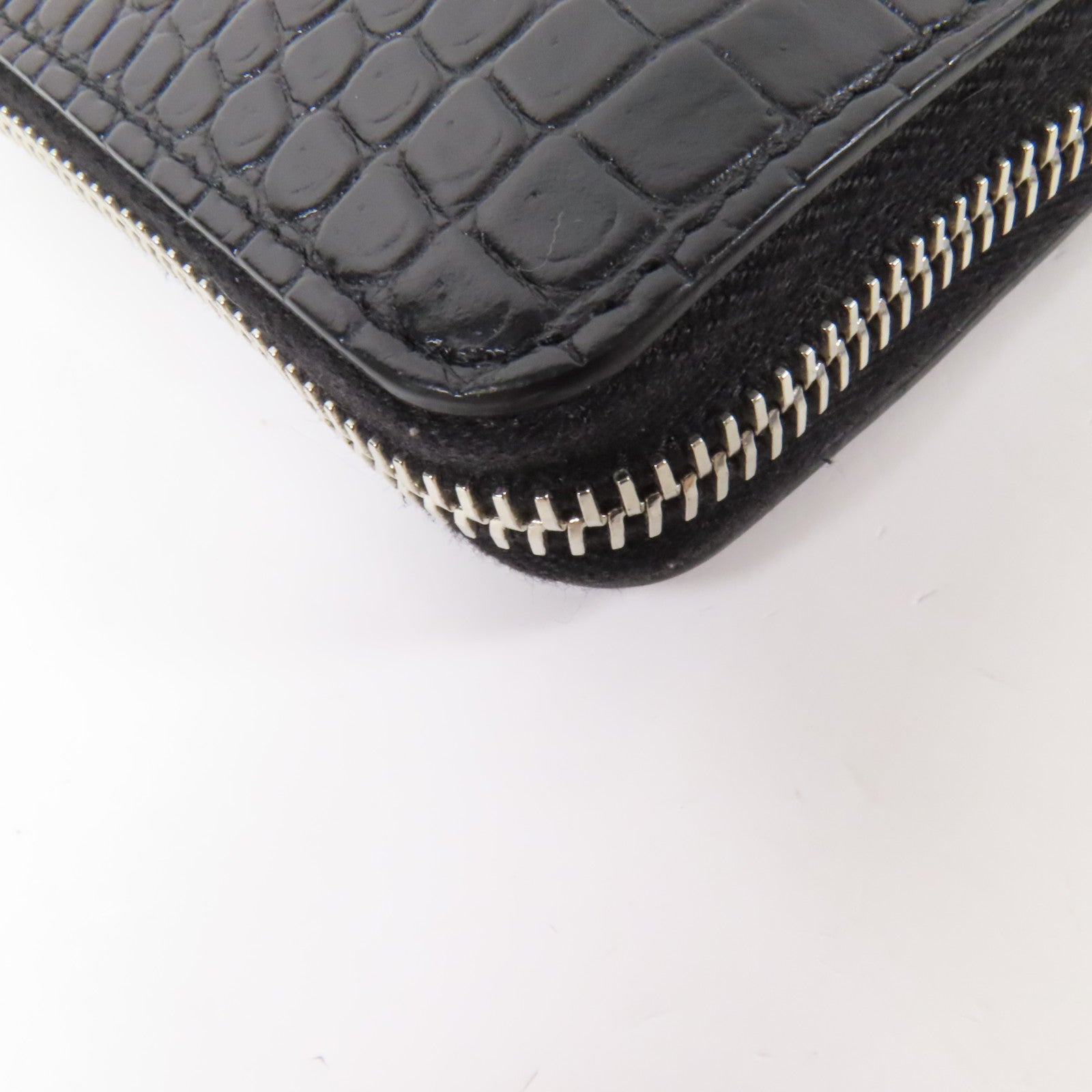 SAINT LAURENT 牛皮皮革Embossed Wallet銀扣錢包