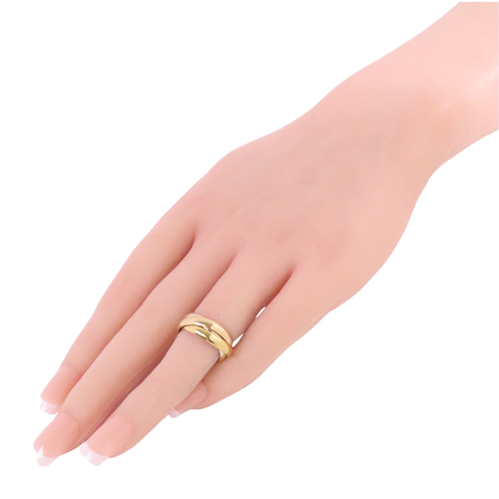 CARTIER 18K黃金/白金/玫瑰金Trinity Ring戒指Cartier#49/US#4.5