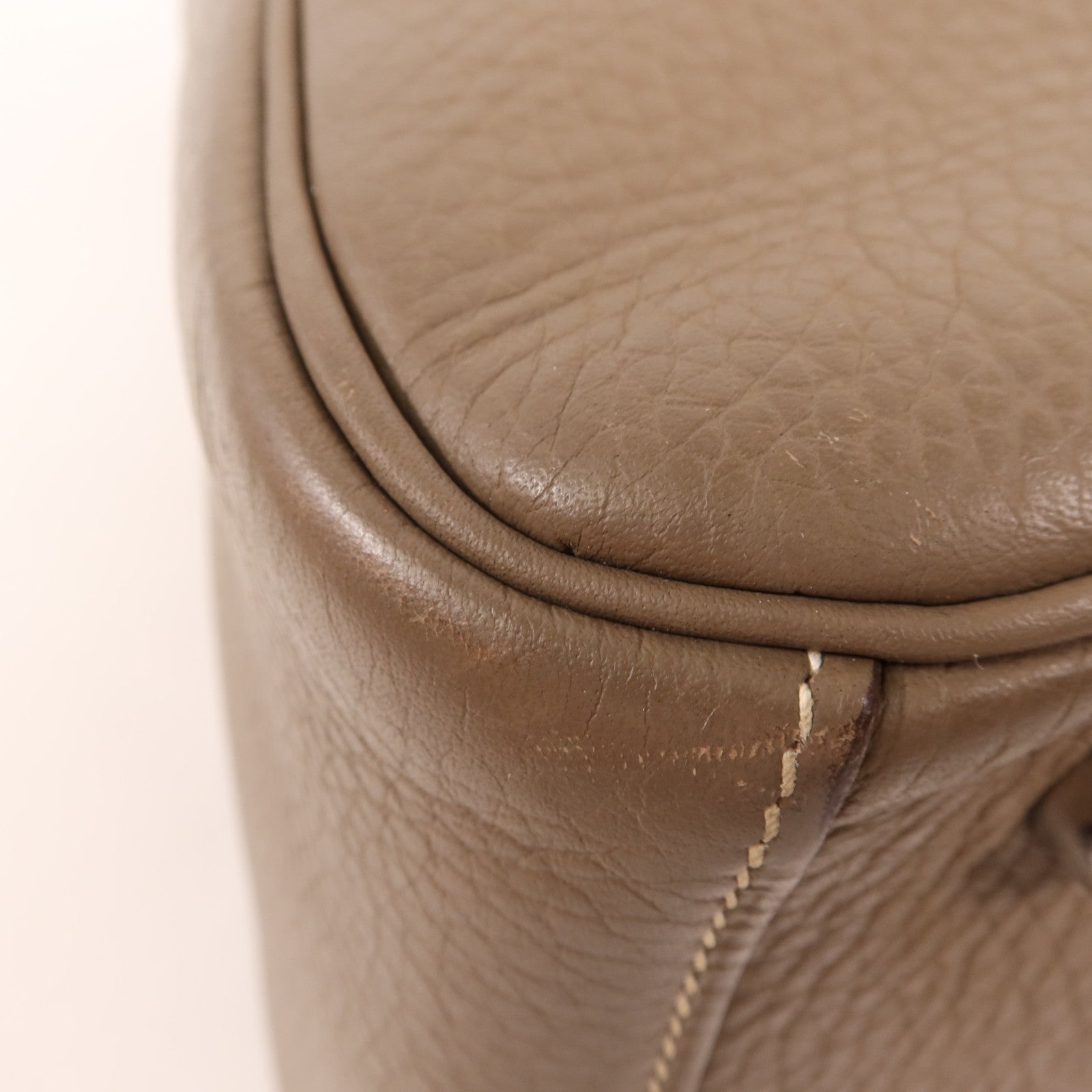 HERMES Clemence皮革Lindy 30銀扣手挽肩背兩用袋Etoupe