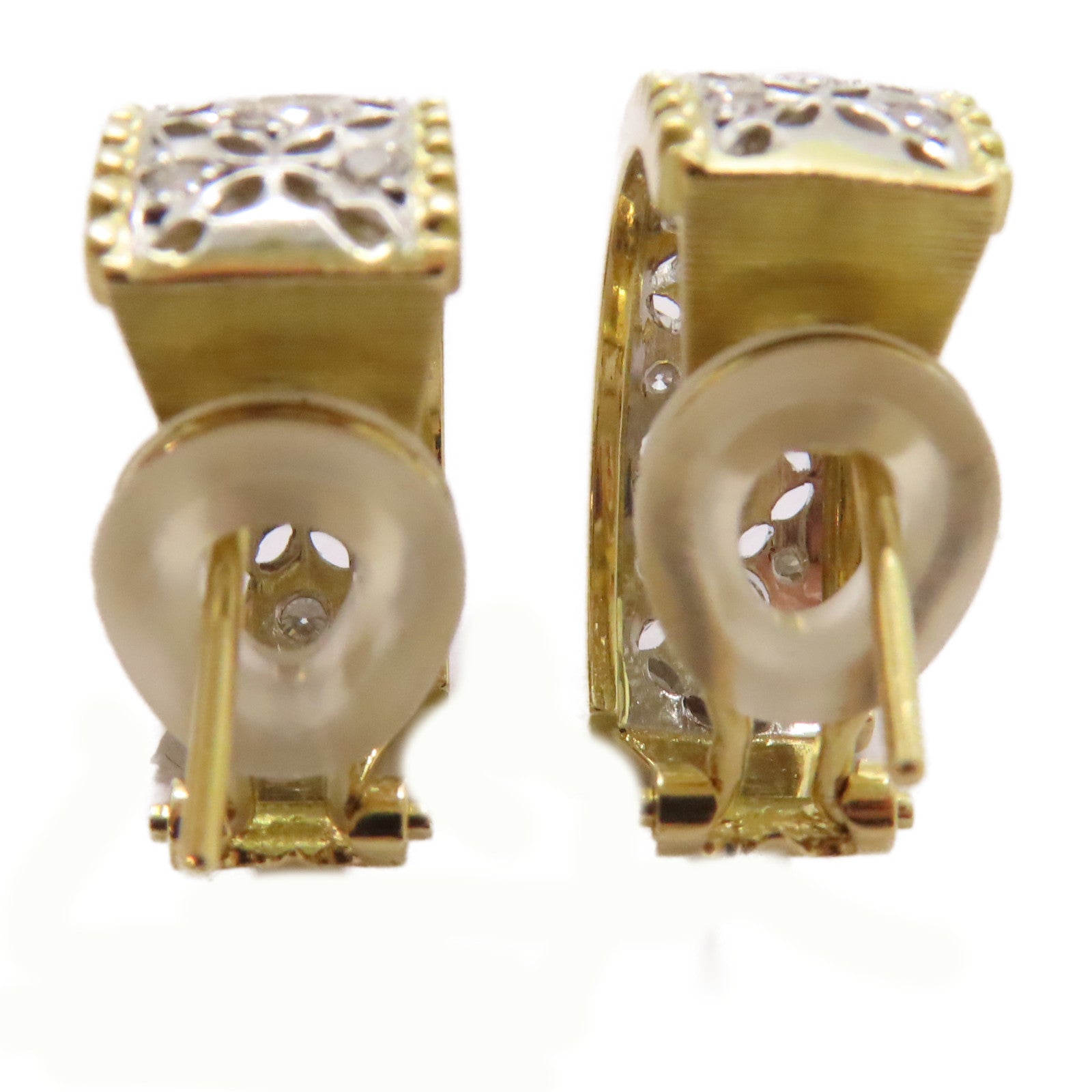 JEWELRY PT900鉑金/18K黃金Diamond Earrings 0.68ct鑽石耳環