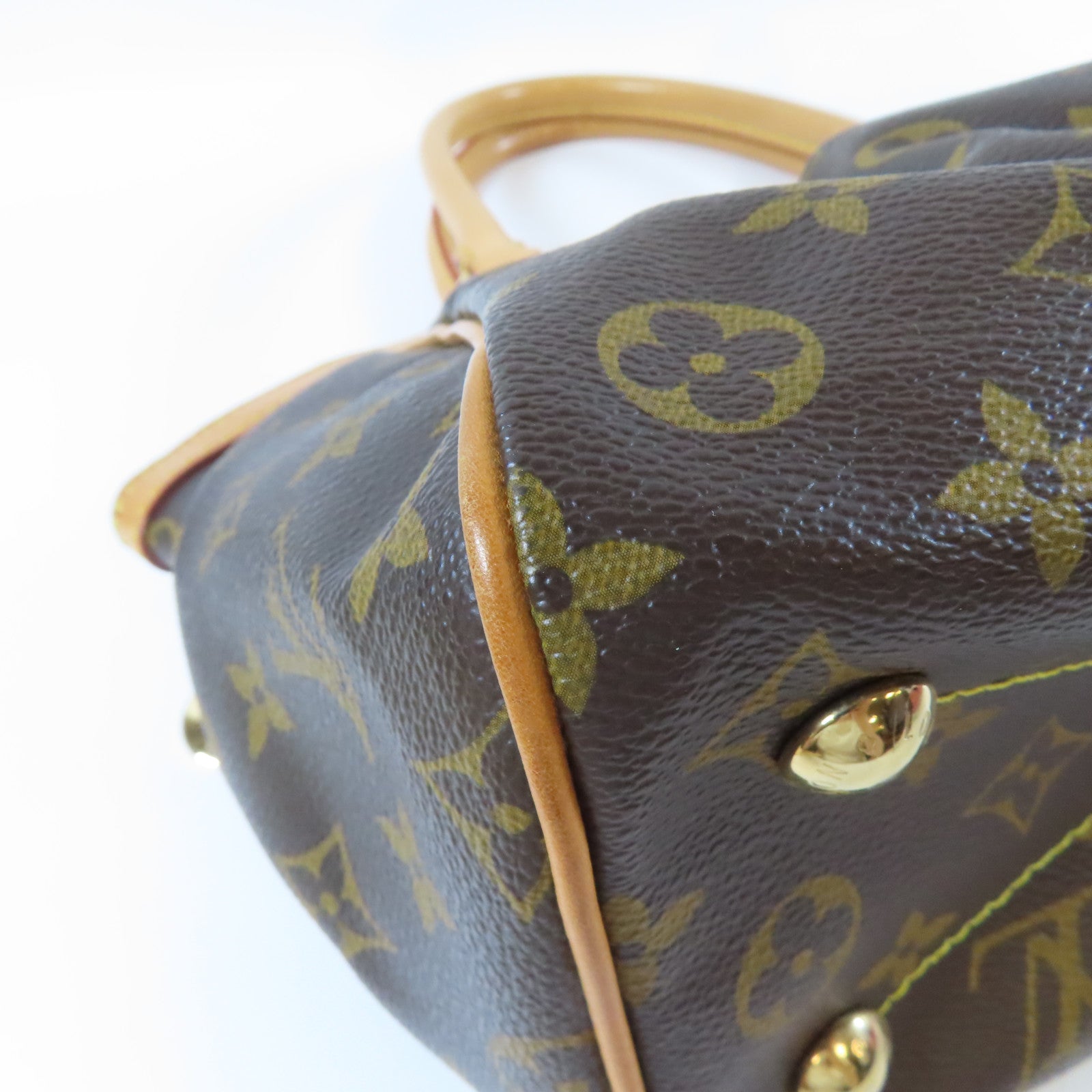 LOUIS VUITTON Monogram Tivoli PM金扣手挽袋啡色