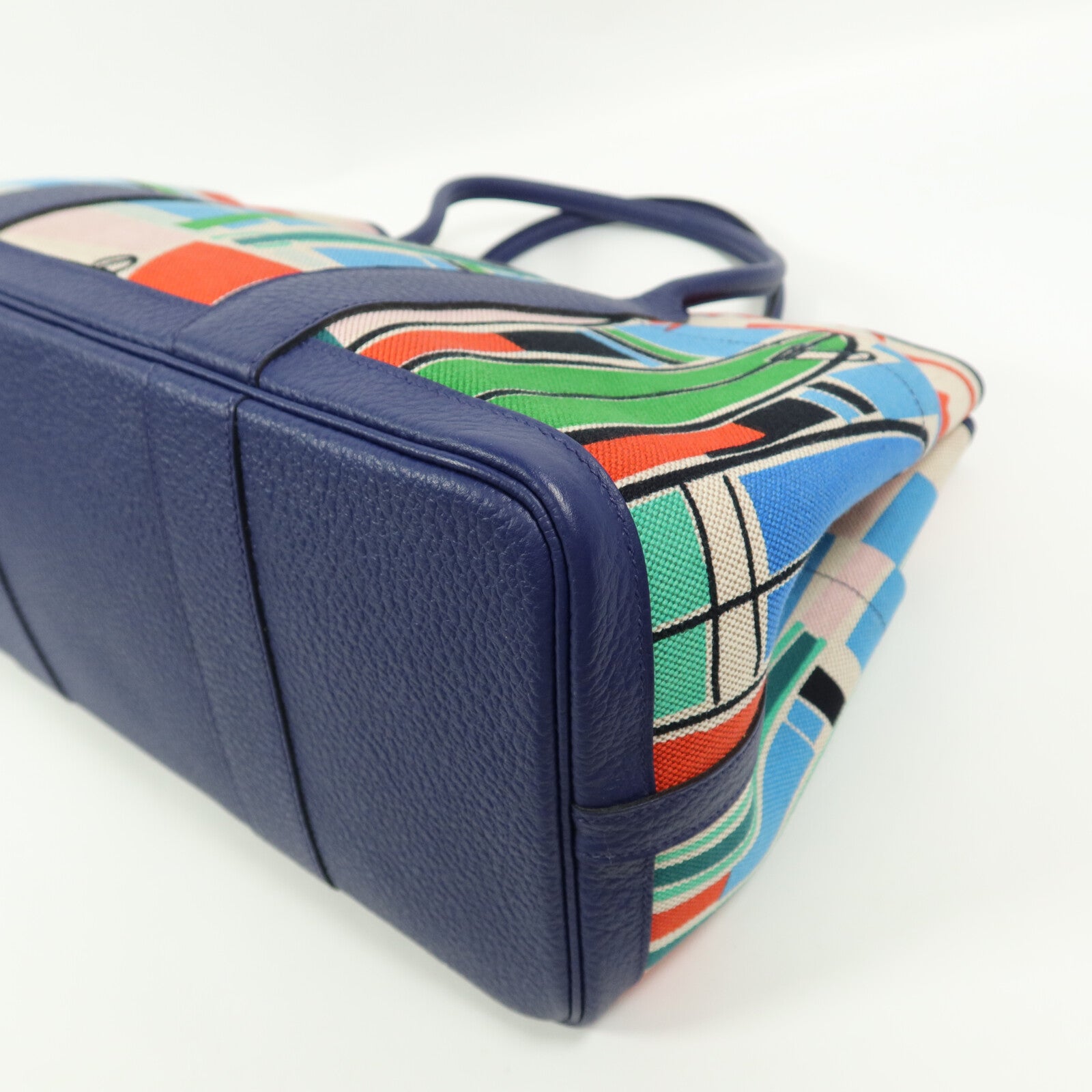 HERMES Canvas/Negonda皮革Garden Party PM Pocket手挽肩背兩用袋Multi Color