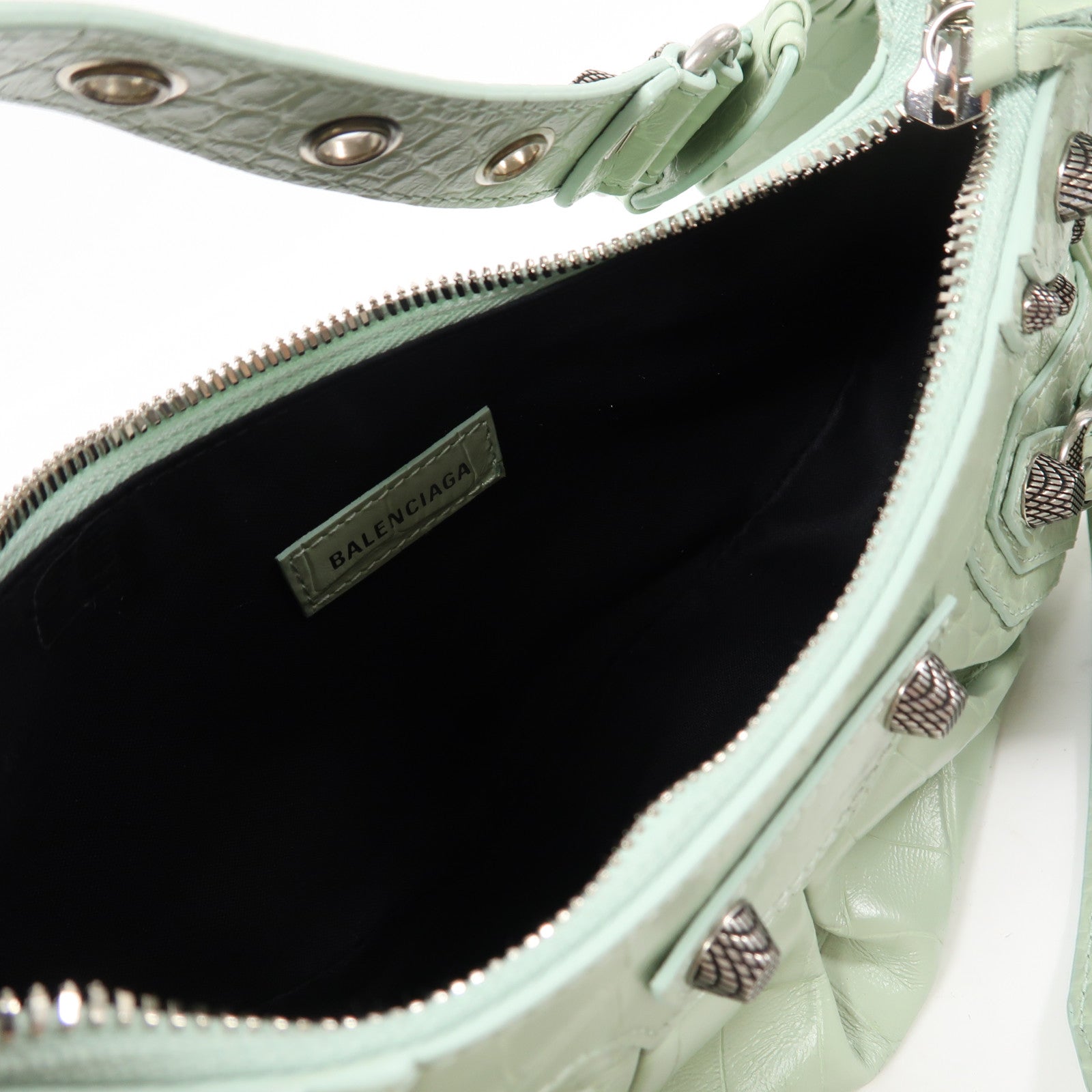 BALENCIAGA 羊皮皮革Le Cagole XS銀扣肩背袋