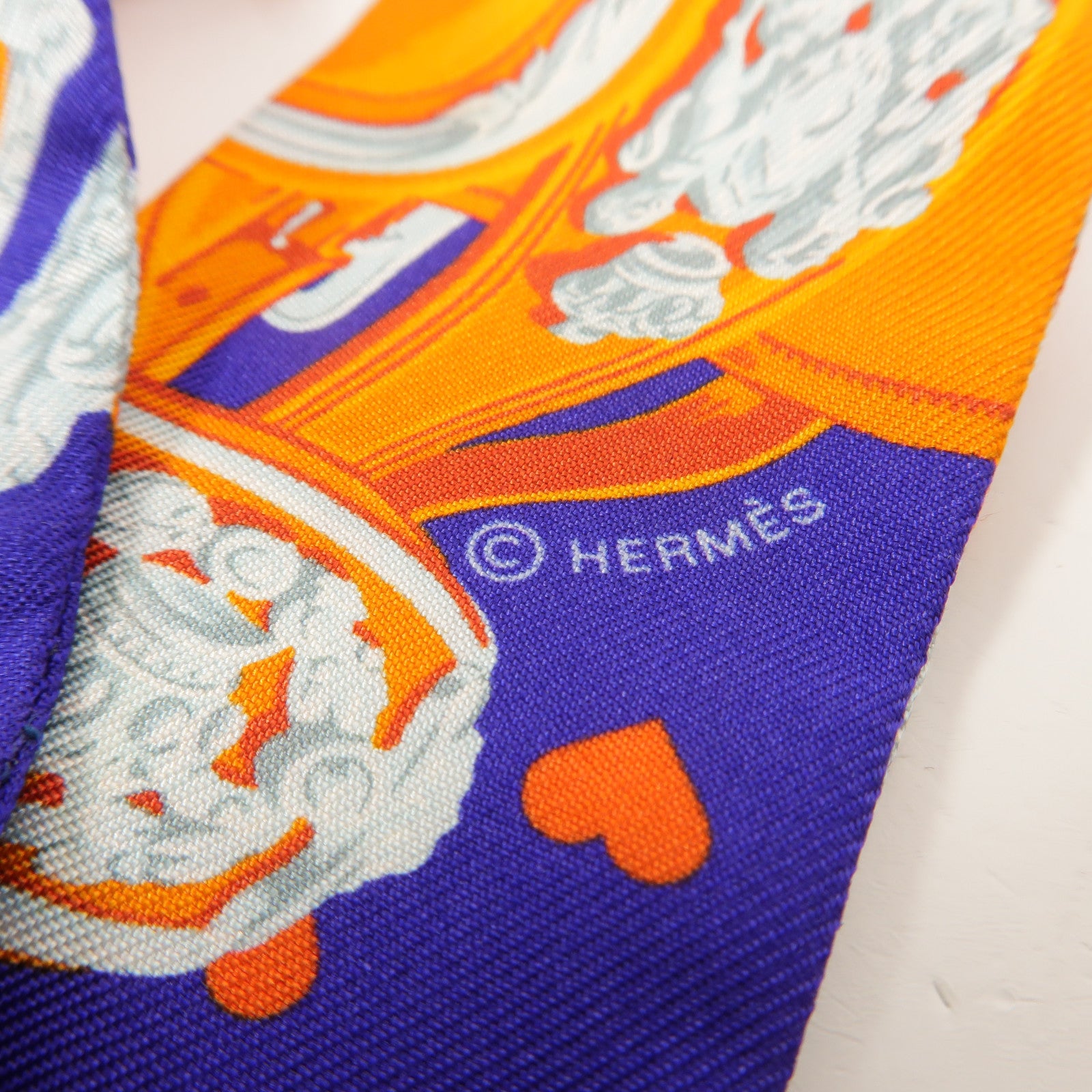 HERMES 絲質Twilly絲巾