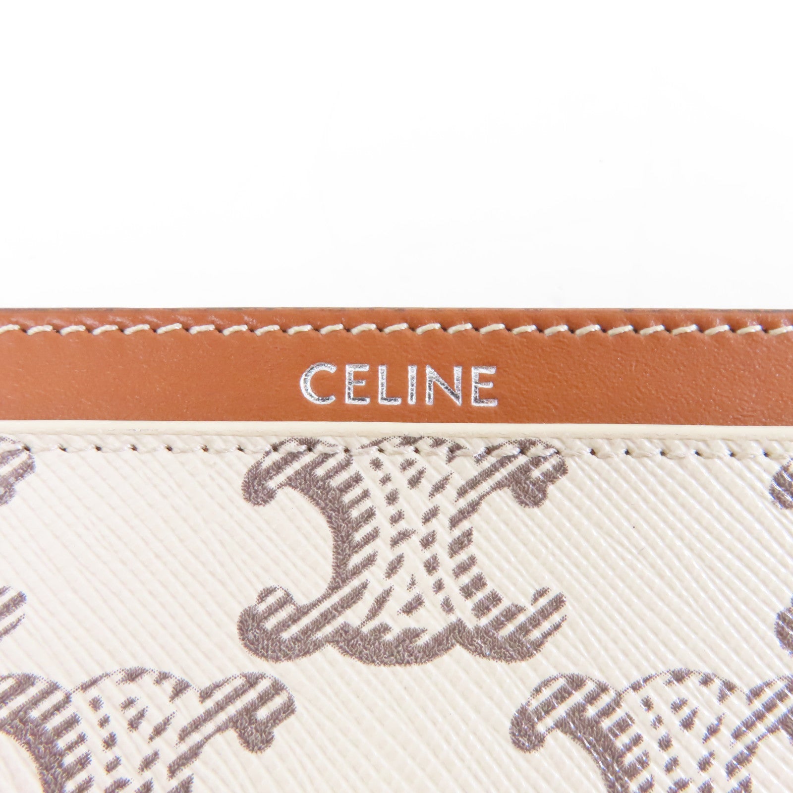CELINE 塗層帆布Card Case卡片套米色