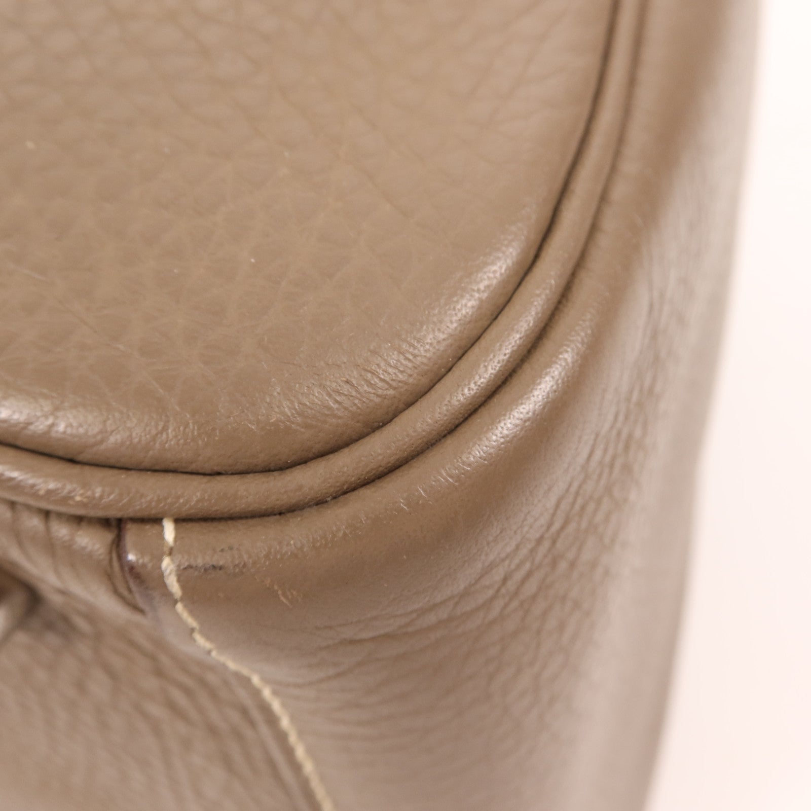 HERMES Clemence皮革Lindy 30銀扣手挽肩背兩用袋Etoupe