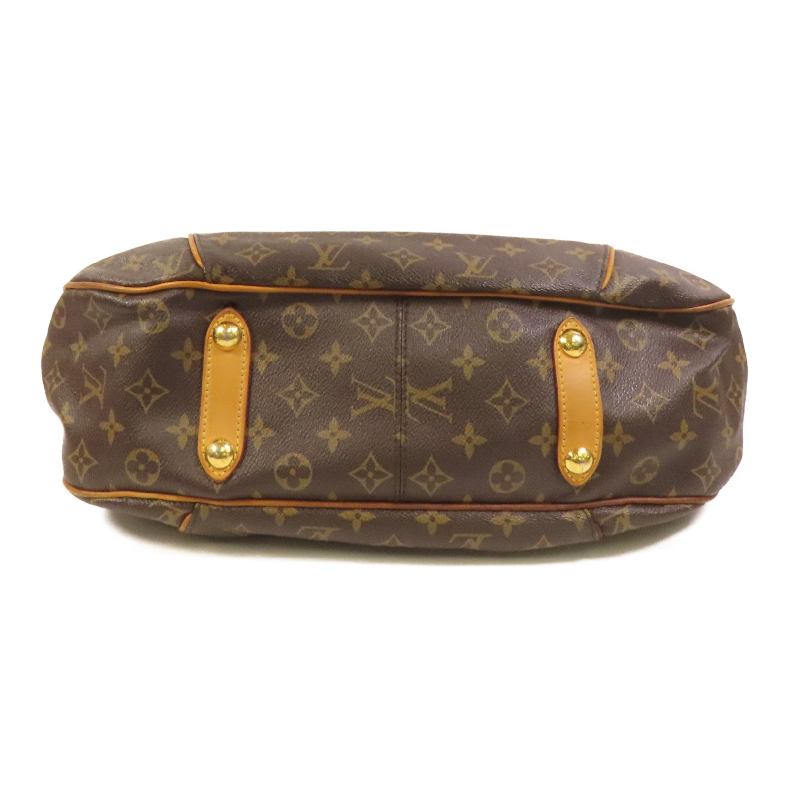 LOUIS VUITTON Monogram Galliera PM金扣肩背袋棕色