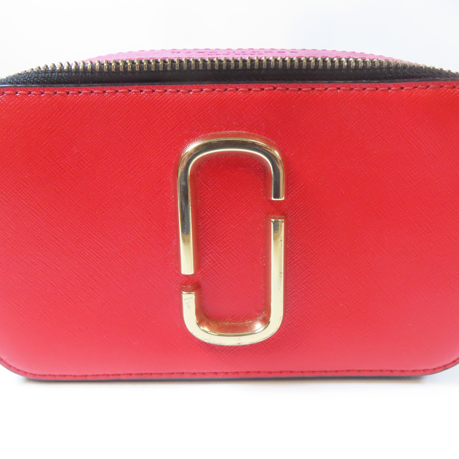 MARC JACOBS 牛皮皮革Shoulder Bag金扣肩背袋紅色/藍色/紫紅色