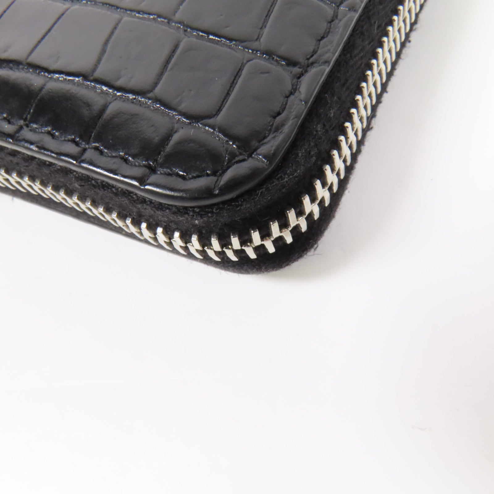 SAINT LAURENT 牛皮皮革Embossed Wallet銀扣錢包