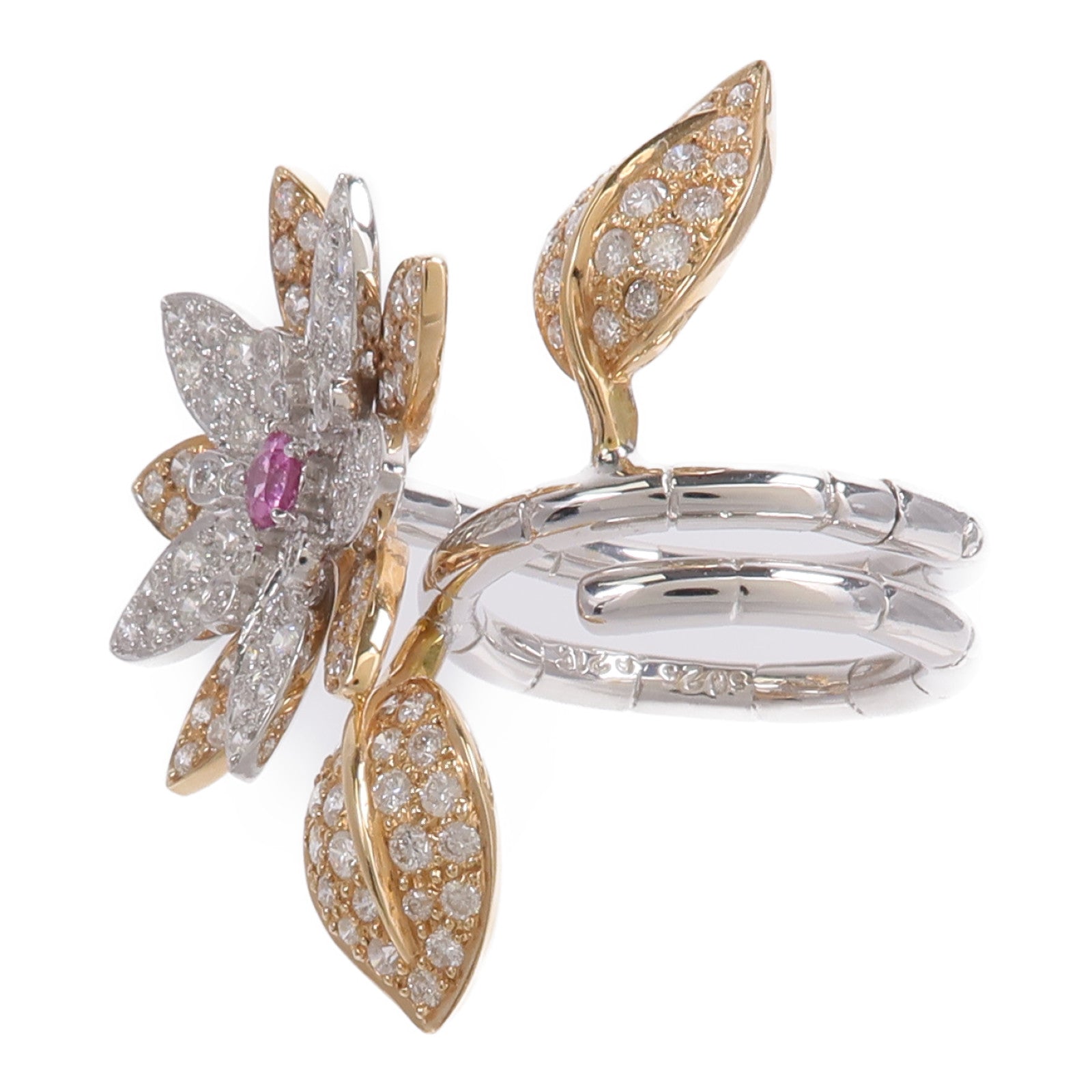 JEWELRY 18K玫瑰金/白金Pink Sapphire Diamond Ring粉紅色藍寶石/鑽石戒指