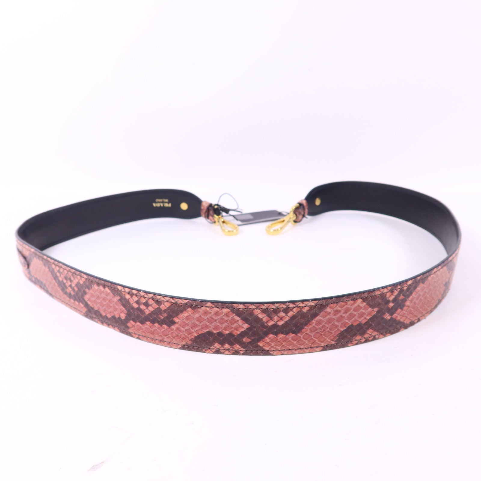 PRADA 蛇皮皮革Shoulder Strap金扣肩帶