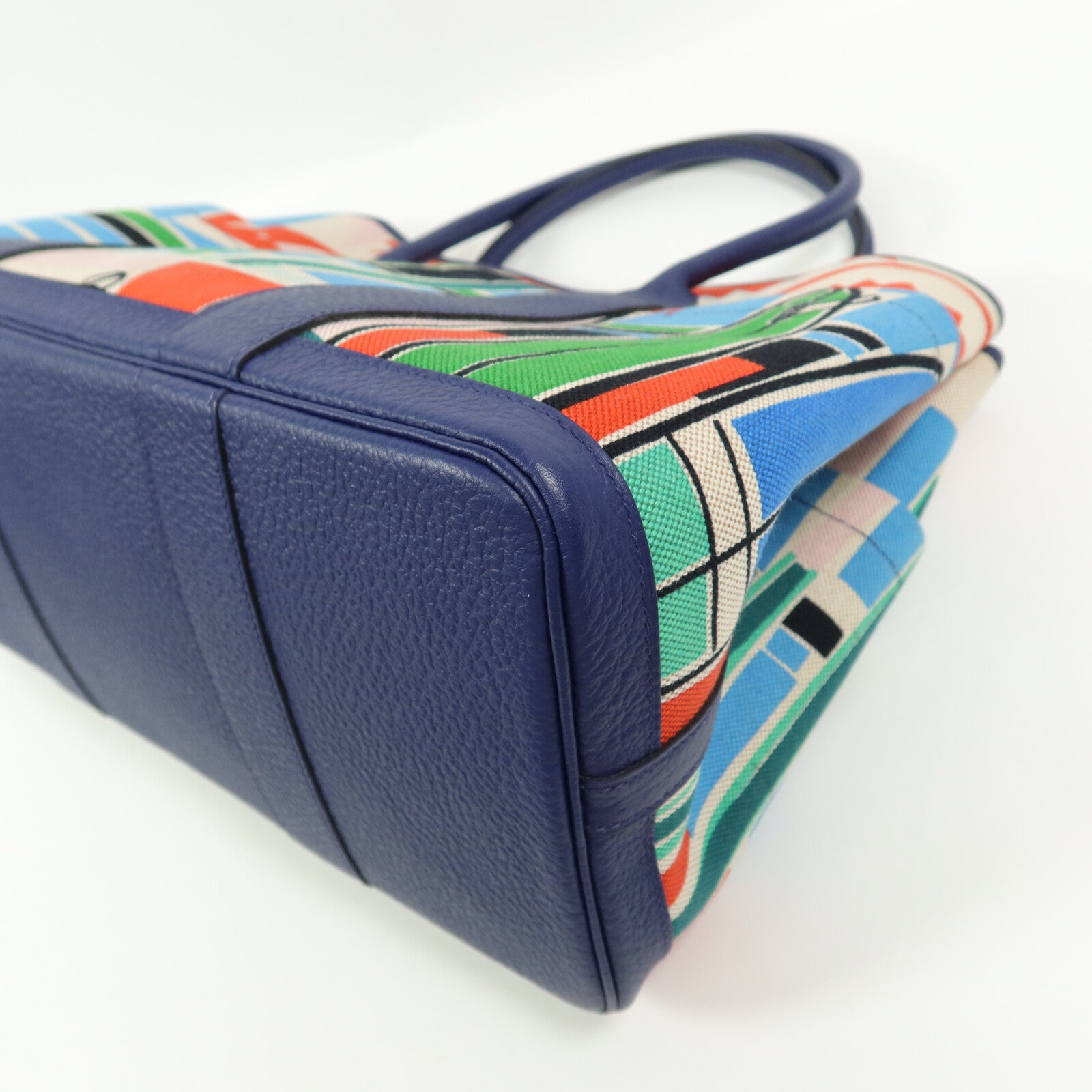 HERMES Canvas/Negonda皮革Garden Party PM Pocket手挽肩背兩用袋Multi Color