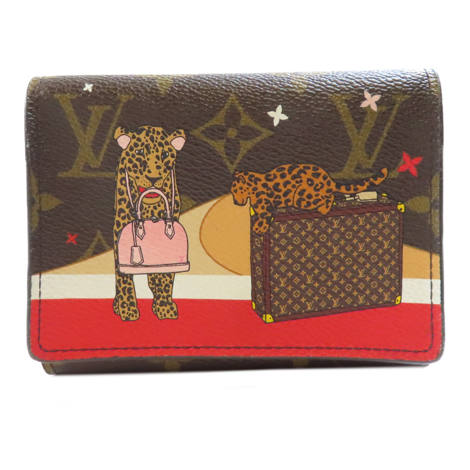LOUIS VUITTON Monogram Portefeuille Victorine金扣錢包棕色