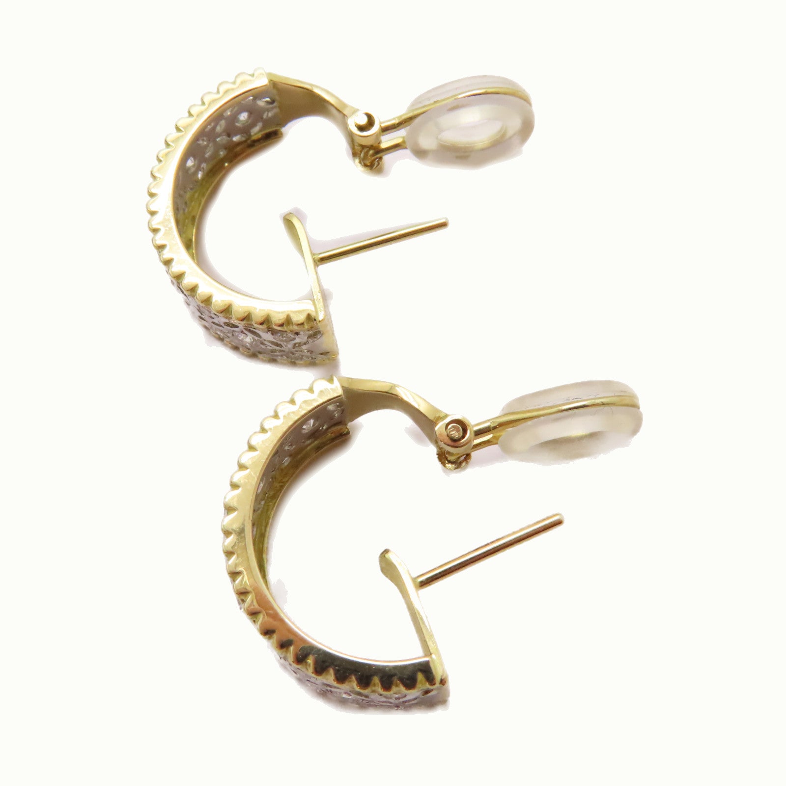 JEWELRY PT900鉑金/18K黃金Diamond Earrings 0.68ct鑽石耳環