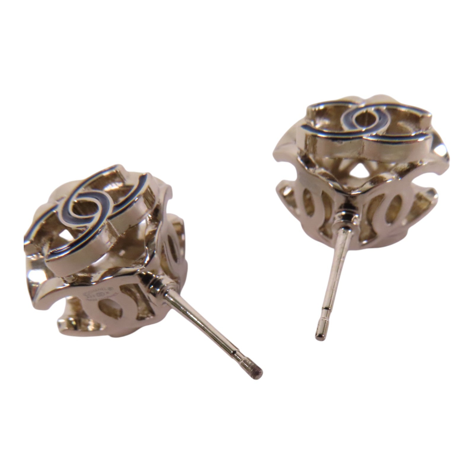 CHANEL 金屬CC Earrings金扣耳環
