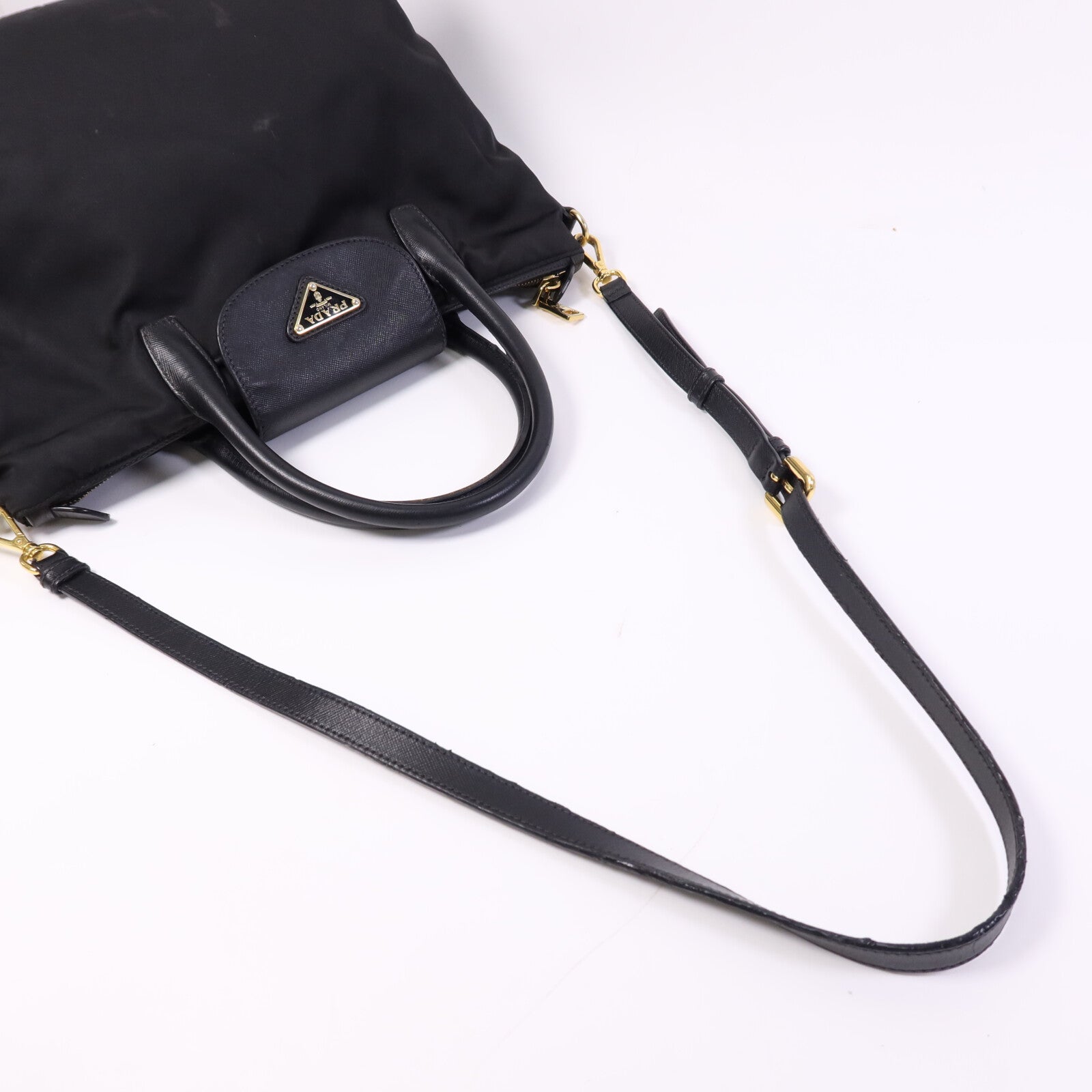 PRADA 尼龍2 Way Shoulder Bag金扣手挽肩背兩用袋