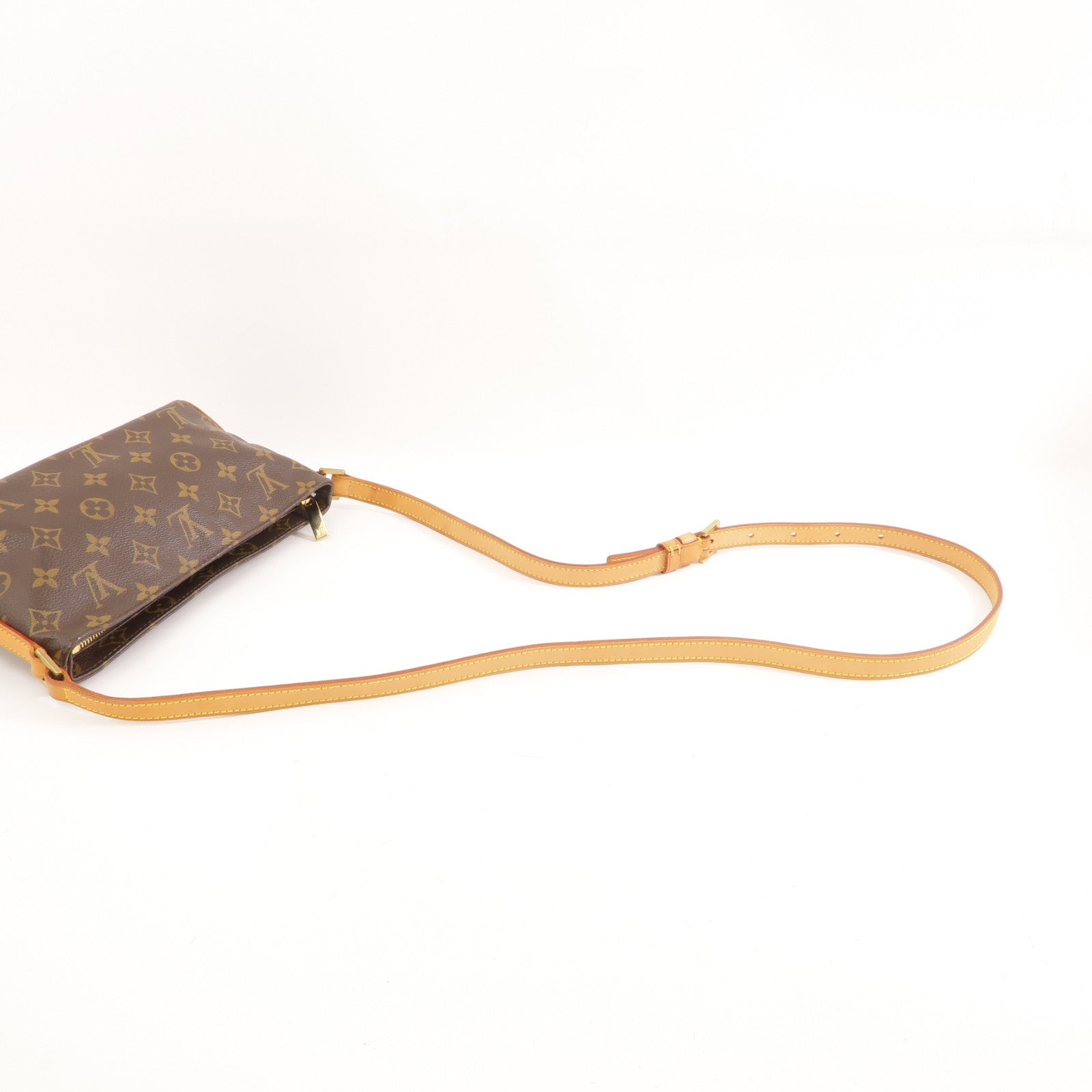 LOUIS VUITTON Monogram Trotteur金扣肩背袋啡色