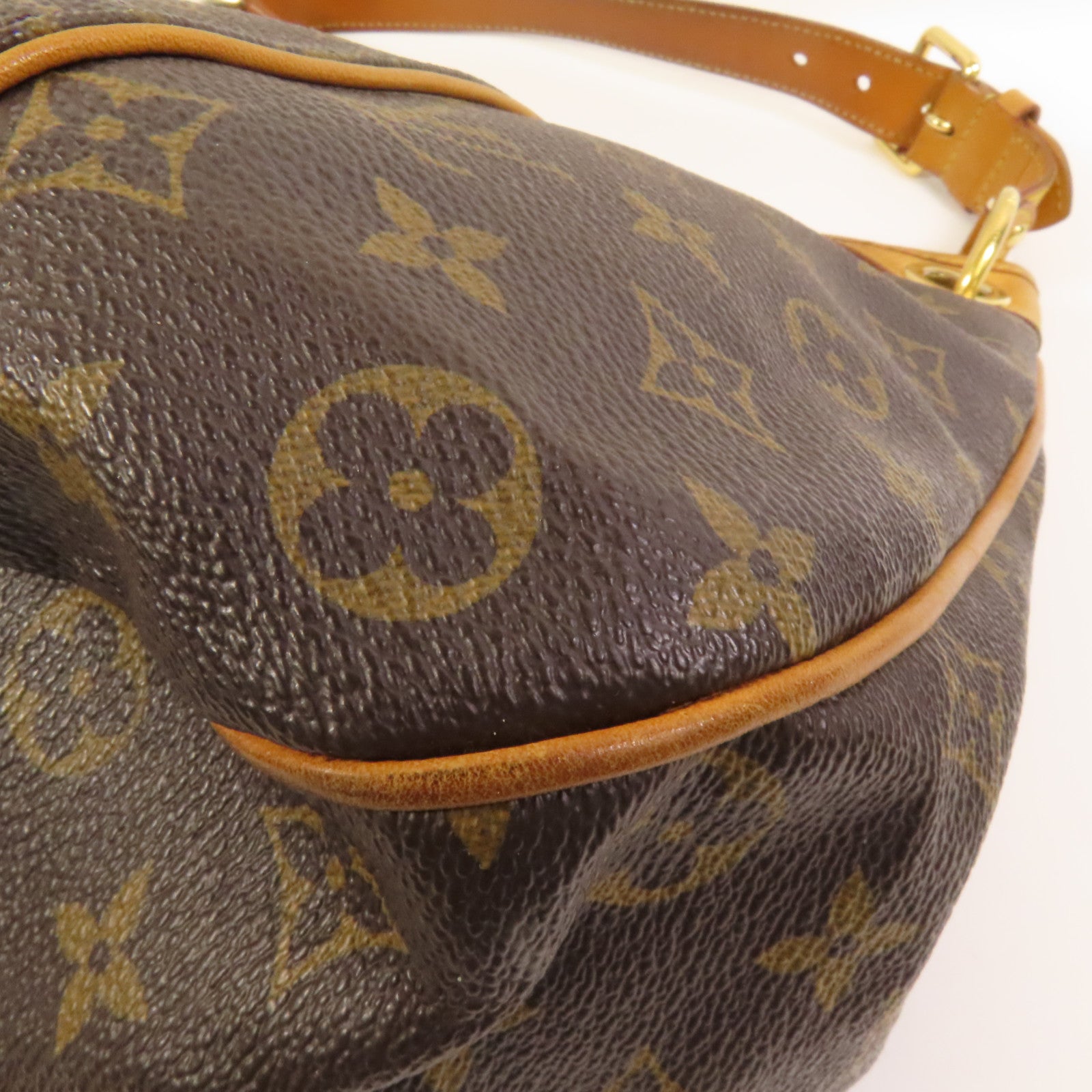 LOUIS VUITTON Monogram Galliera PM金扣肩背袋棕色