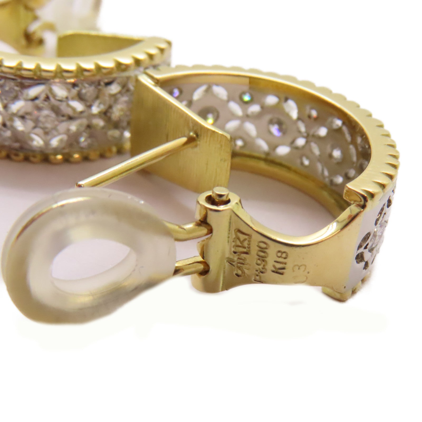 JEWELRY PT900鉑金/18K黃金Diamond Earrings 0.68ct鑽石耳環