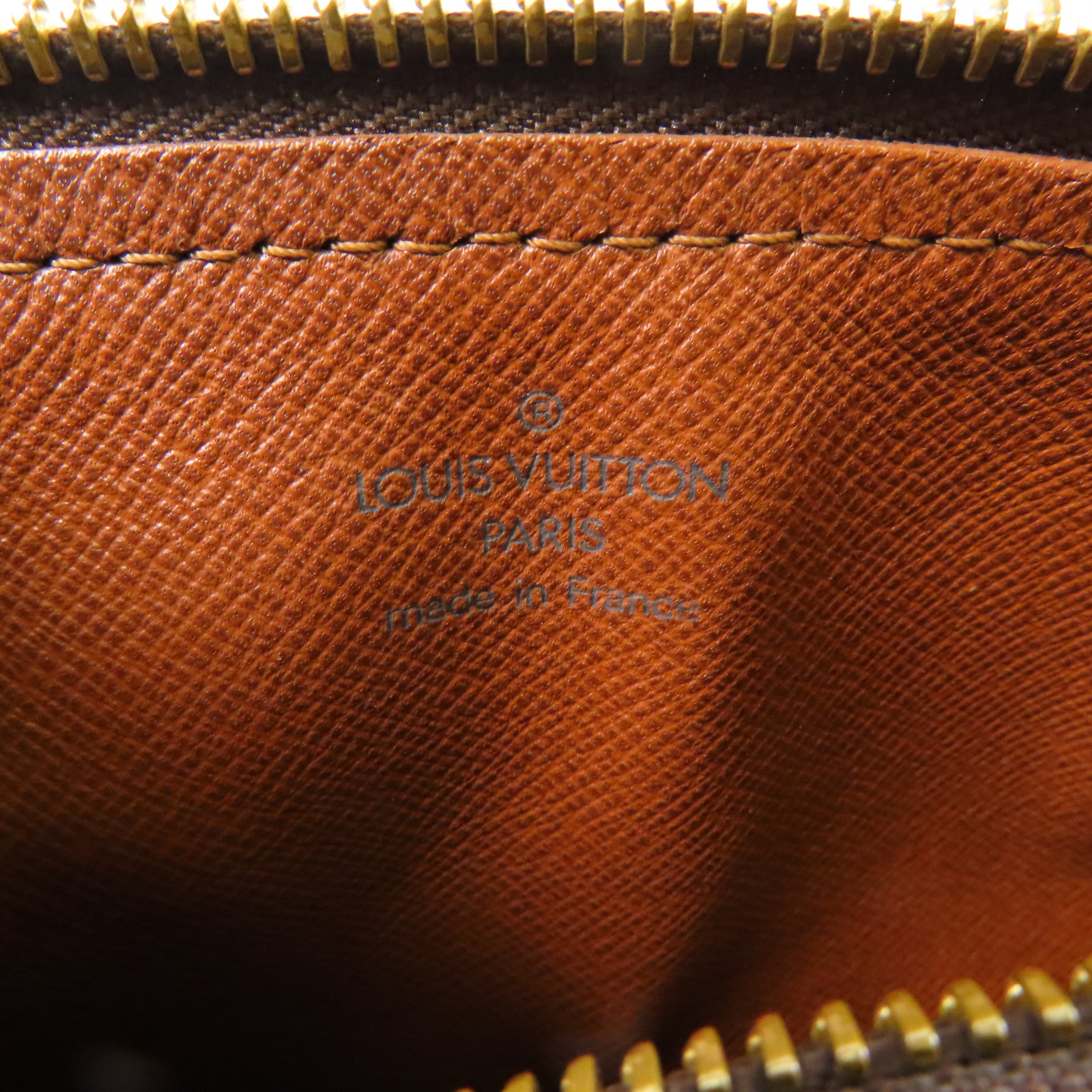 LOUIS VUITTON Monogram Papillon金扣手挽袋棕色